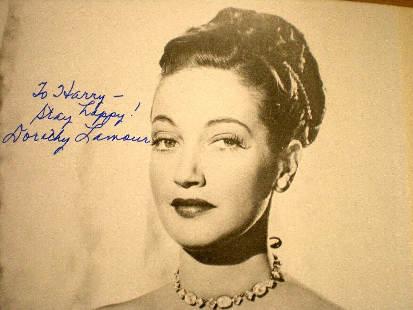DOROTHY LAMOUR — SIGNED PHOTO DOROTHY LAMOUR--"ROAD TO......" FILMS WITH HOPE & CROSBY- CERT JSA, изображение 4