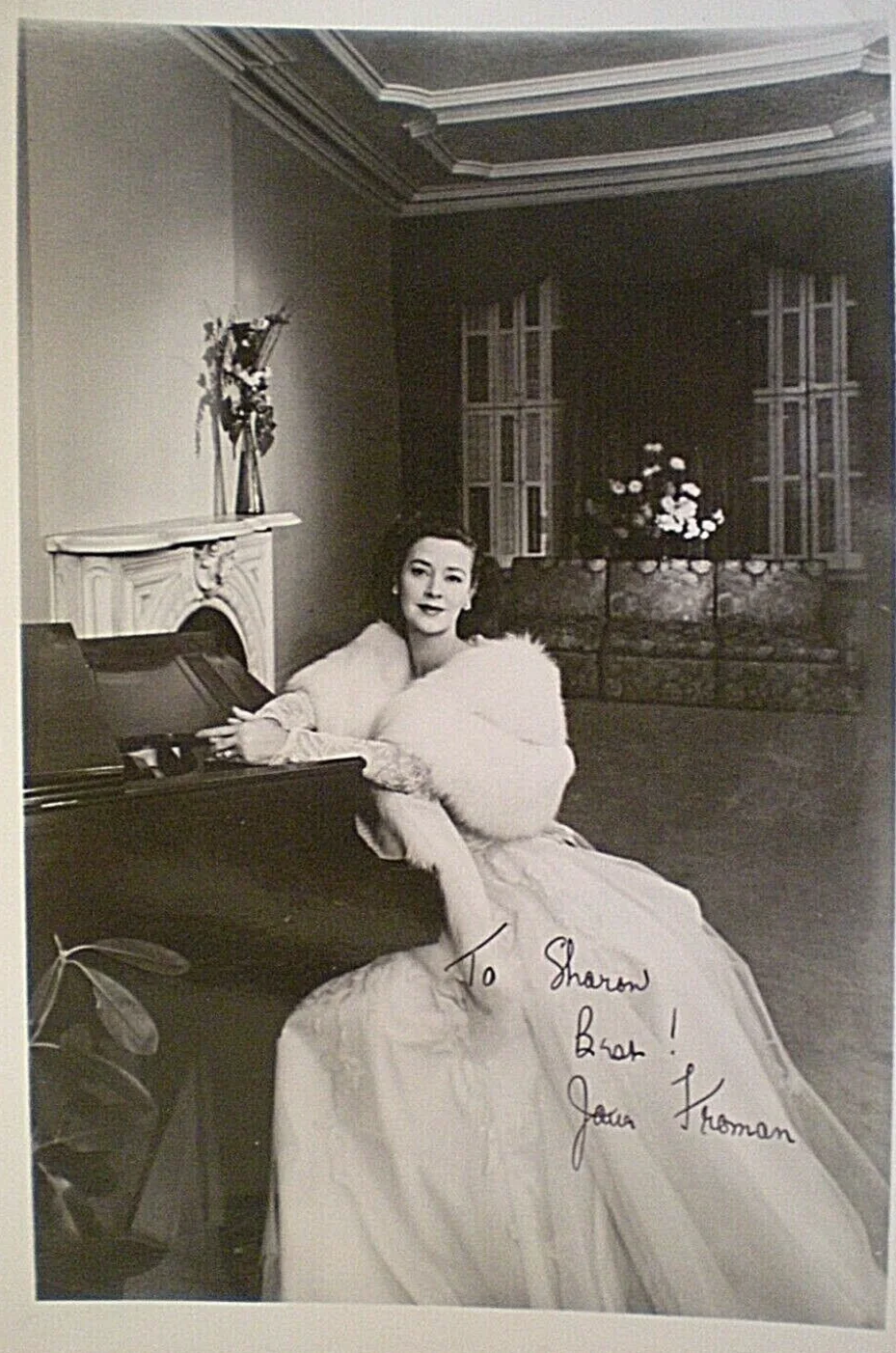 JANE FROMAN — SIGNED VINTAGE 5 X 7 JANE FROMAN # 1 FEMALE SINGER-"WITH A SONG IN MY HEART" GA, изображение 3