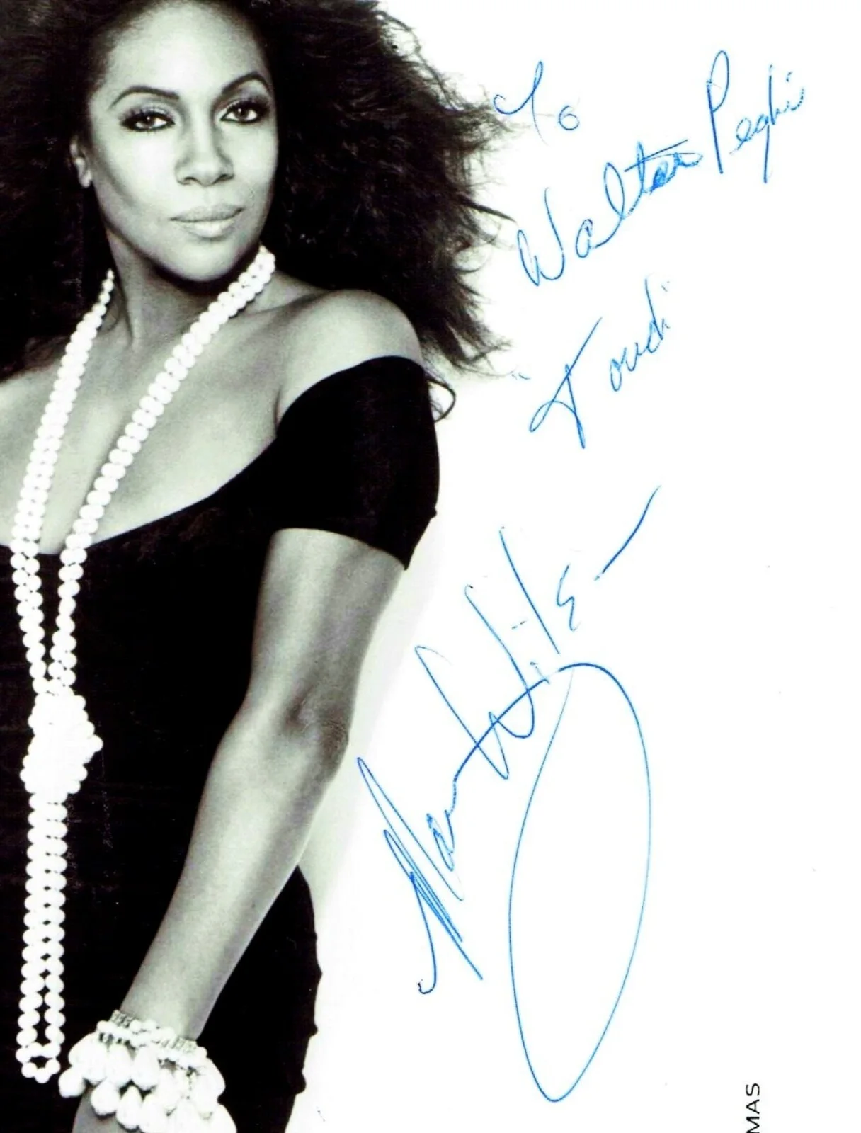 Mary Wilson — MARY WILSON SIGNED B/W PHOTO "THE SUPREMES" DECEASED, изображение 2