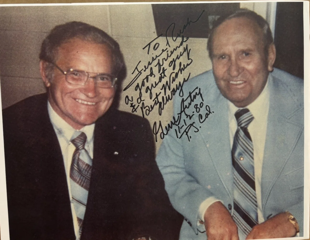 GENE AUTRY — GENE AUTRY SIGNED PHOTO -14 X 11-INSCRIPTION 11-12-80 OWNER OF THE ANGELS COA, изображение 4