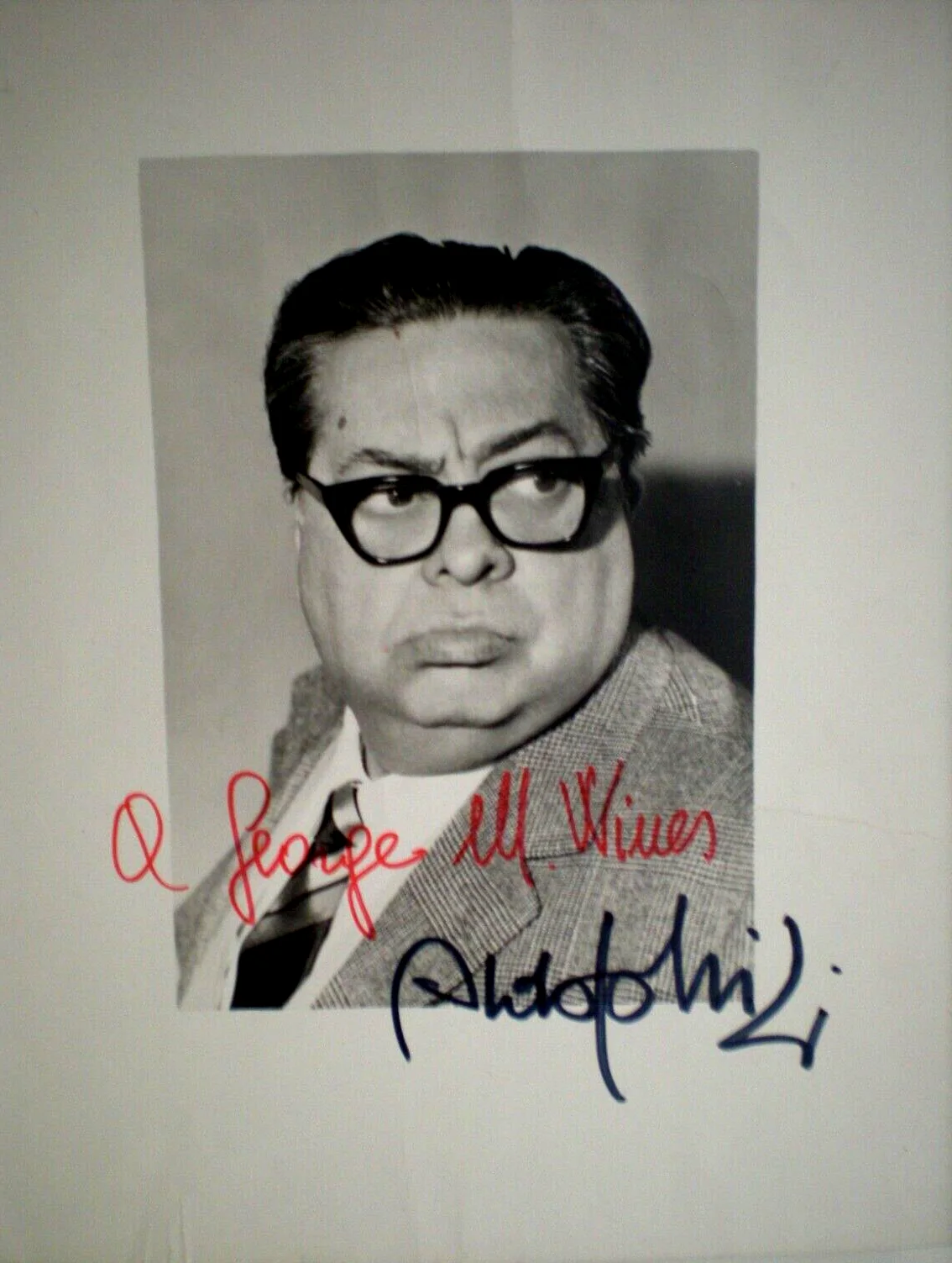 ALDO FABRIZI — RARE SIGNED PHOTO ALDO FABRIZI-DECEASED ITALIAN ACTOR 'HEROIC PRIEST' IN "ROME", изображение 3