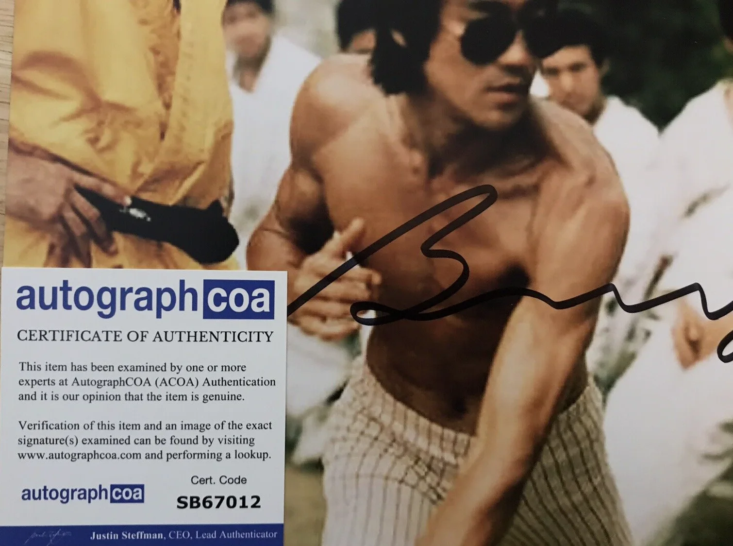 BOLO YEUNG — SIGNED PHOTO BOLO YEUNG - MARTIAL ARTS LEGEND BRUCE LEE "ENTER THE DRAGON" ACOA, изображение 3