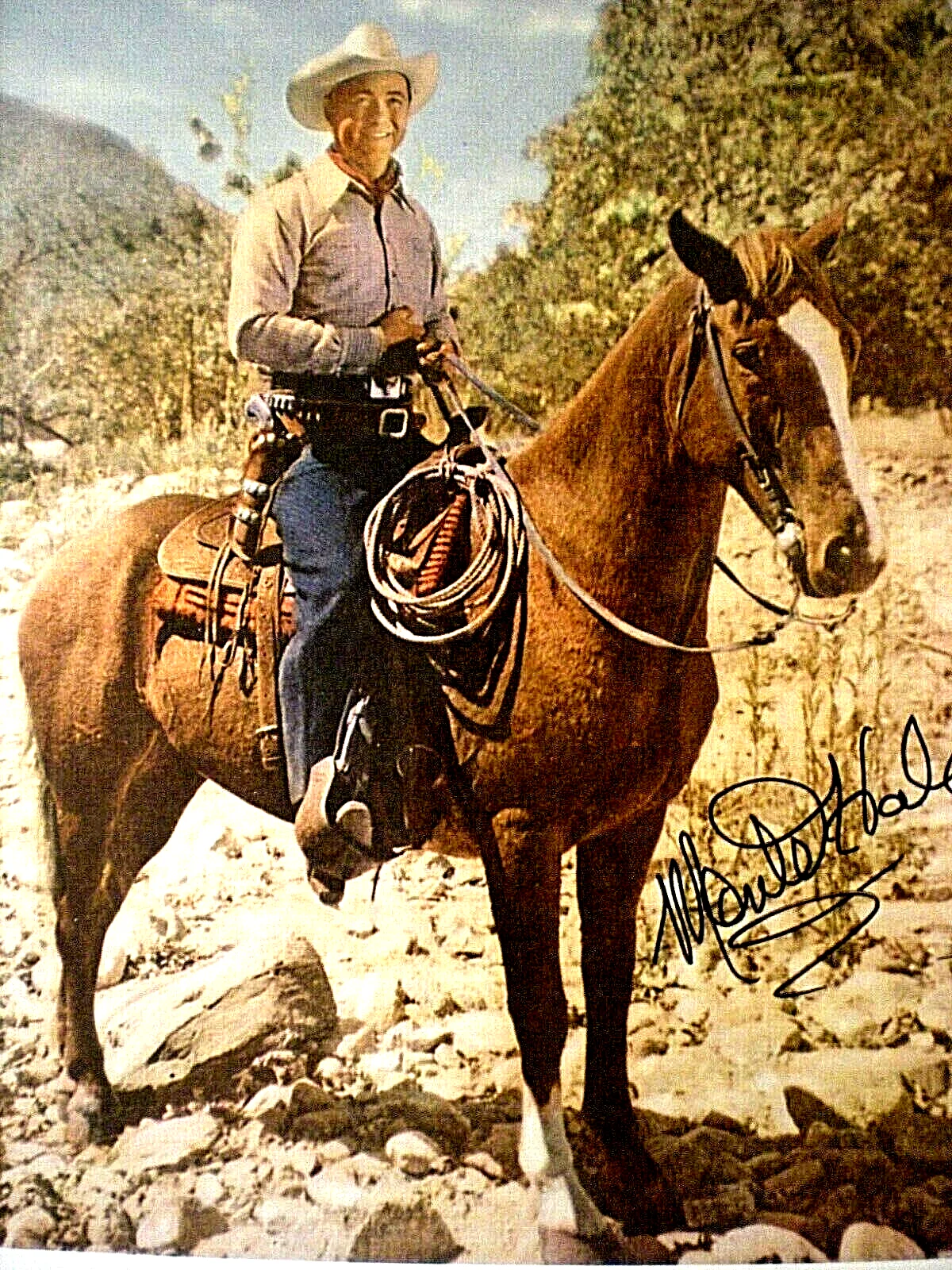 MONTE HALE — SIGNED PHOTO LATE MONTE HALE-"HOME ON RANGE" "GIANT" TAUGHT JAMES DEAN LARIAT, image 3