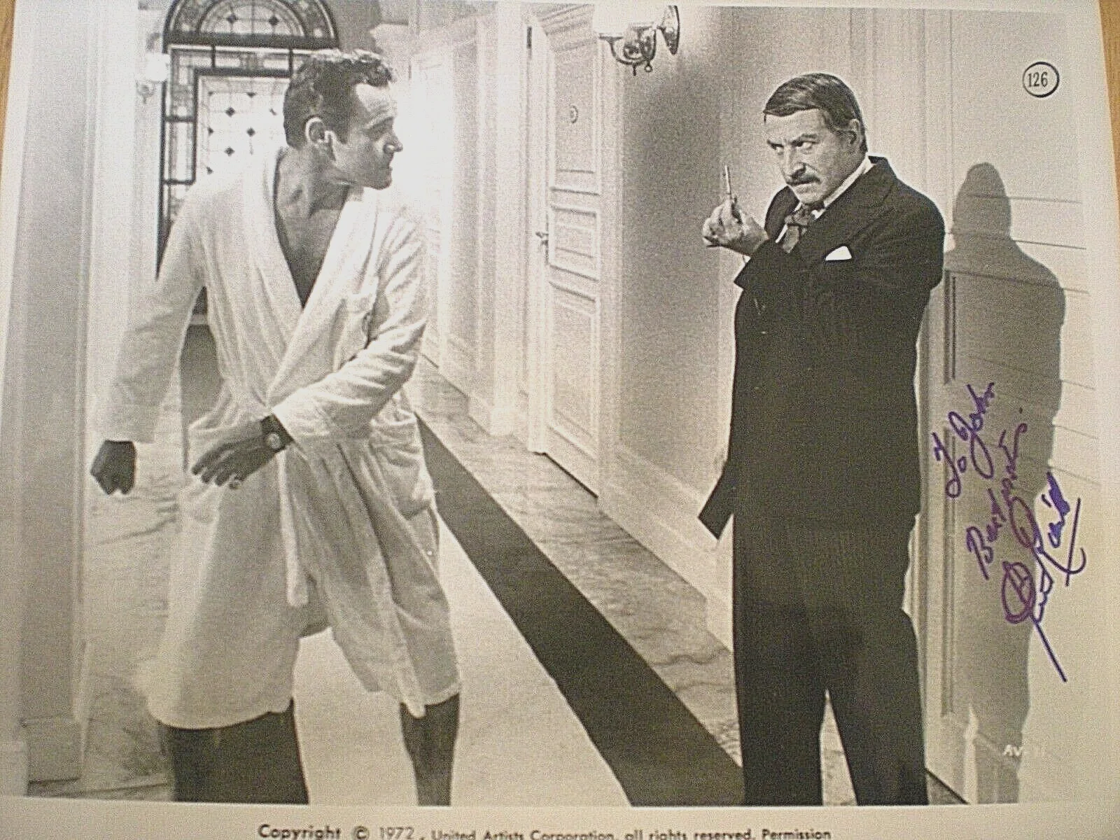 CLIVE REVILL — CLIVE REVILL SIGNED PHOTO VINTAGE BILLY WILDER'S FILM "AVANTI"
