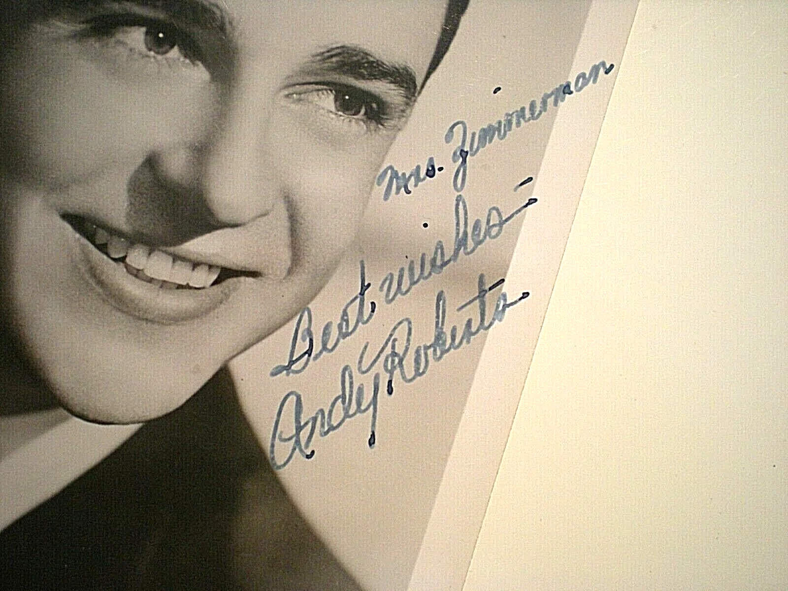 ANDY ROBERTS — ANDY ROBERTS SIGNED PHOTO SAUTER FINEGAN ORCHESTRA SWING BAND, изображение 2