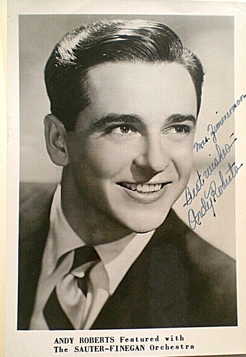 ANDY ROBERTS — ANDY ROBERTS SIGNED PHOTO SAUTER FINEGAN ORCHESTRA SWING BAND, изображение 4