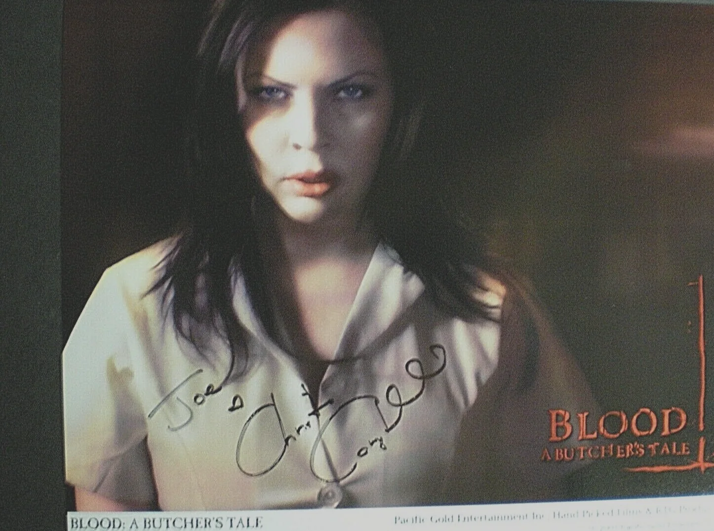 CHRISTA CAMPBELL — SIGNED PHOTO CHRISTA CAMPBELL AS "LILY" "BLOOD: A BUTCHER'S TALE-HORROR FILM
