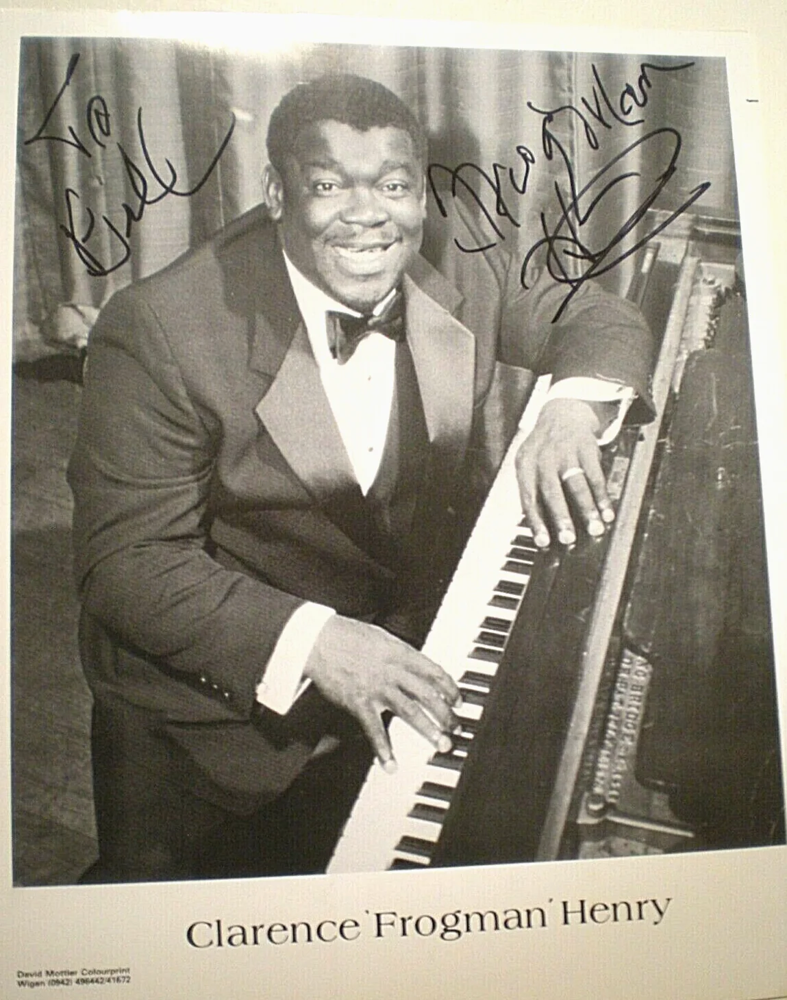 SIGNED PHOTO CLARENCE "FROGMAN HENRY" "AIN'T GOT NO HOME" NEW ORLEANS JAZZ, изображение 4