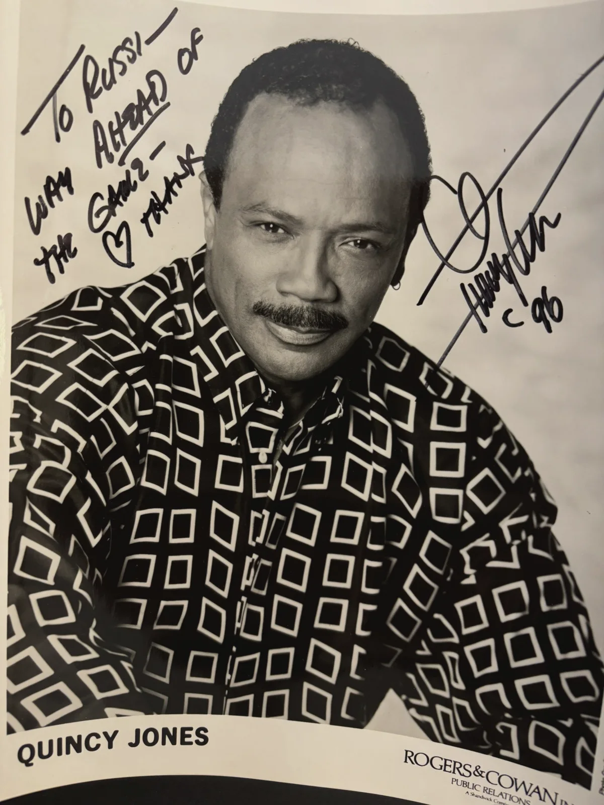 QUINCY JONES SIGNED PHOTO 'GENIUS' GRAMMY AWARD WINNER ICON 'THRILLER' COA, изображение 3