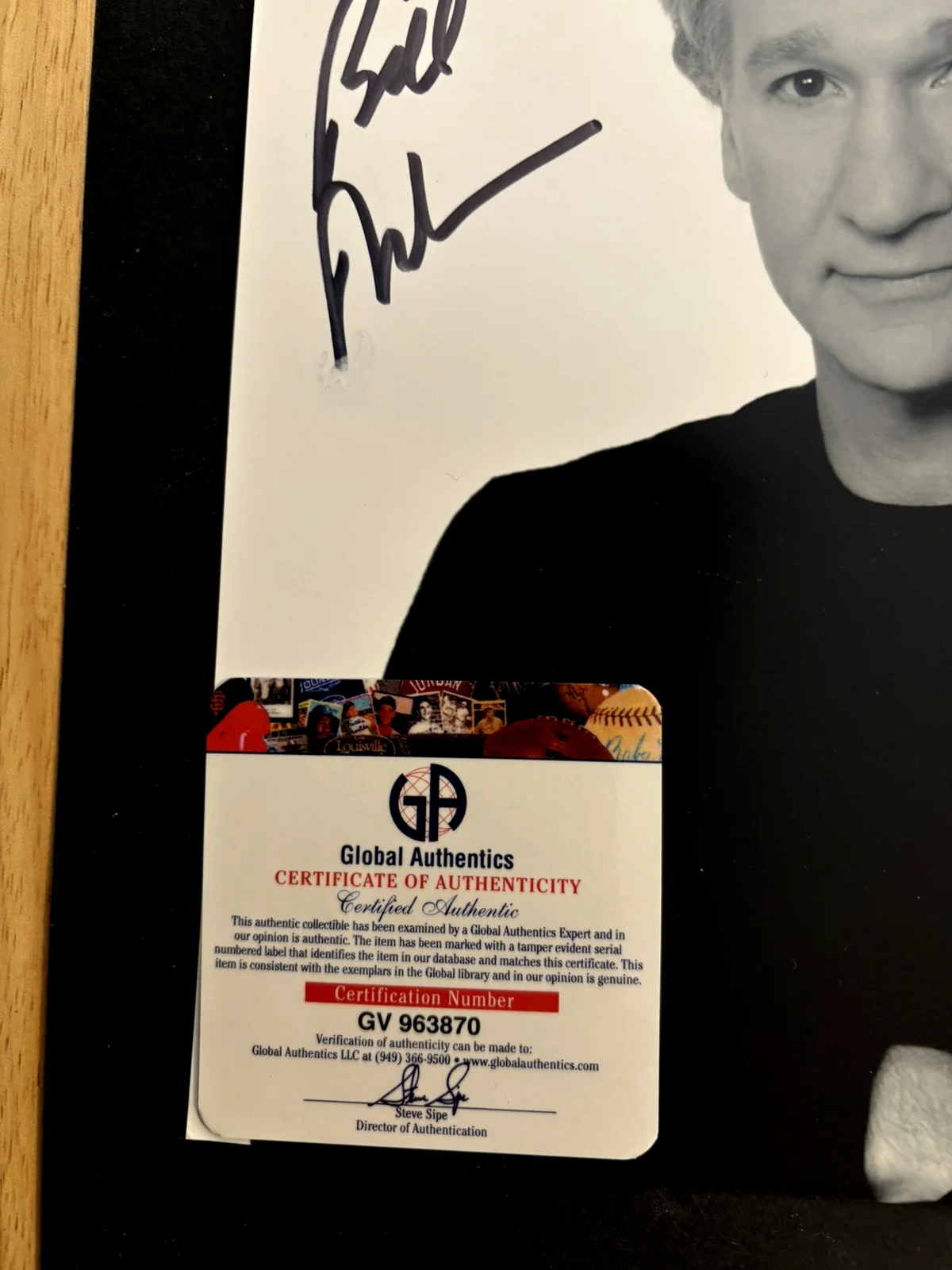 BILL MAHER — BILL MAHER SIGNED PHOTO "REAL TIME" YOUNG PHOTO OF THE COMEDIAN-COA GA 8 X 10, изображение 4