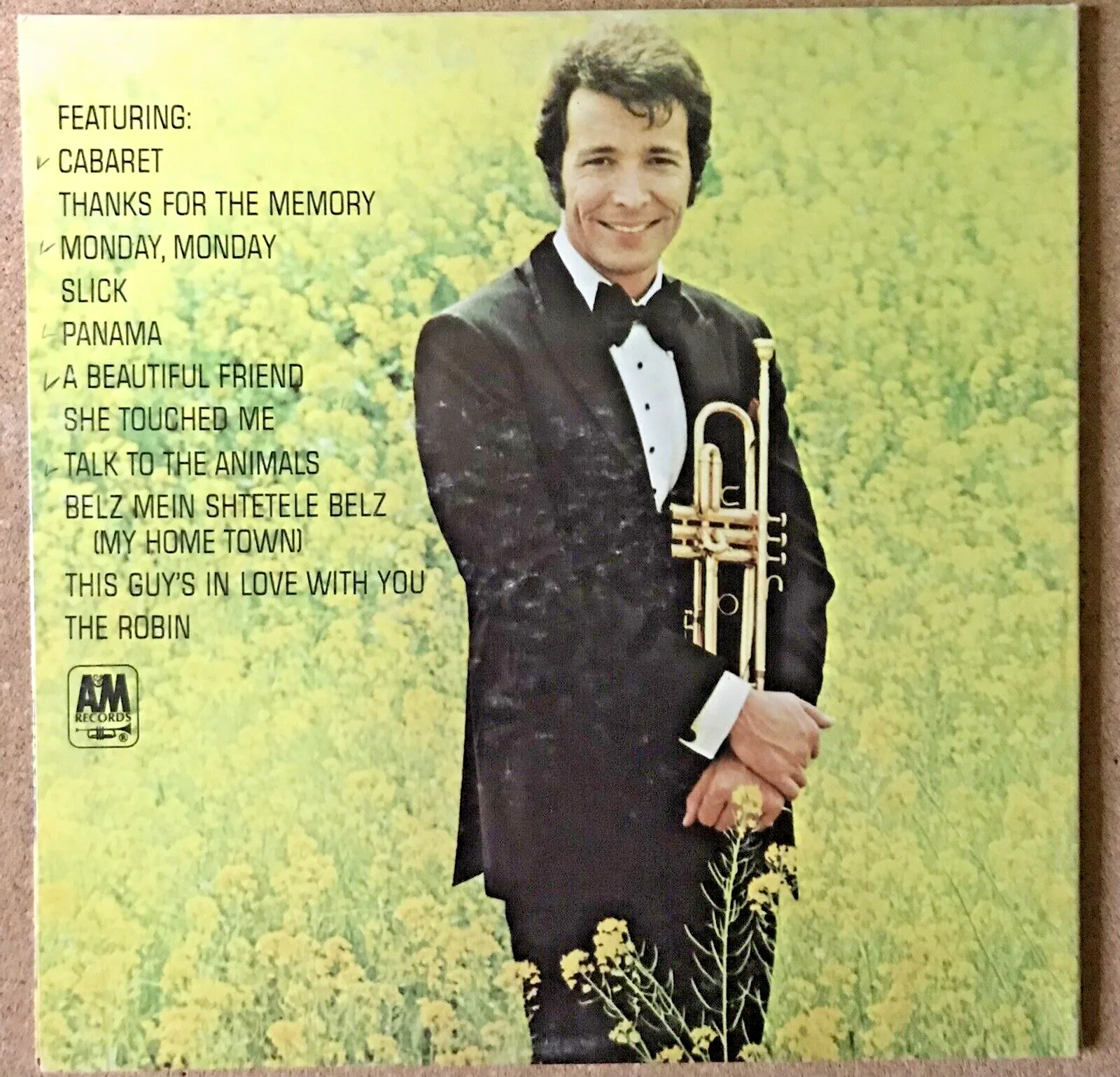 HERB ALPERT — SIGNED HERB ALPERT ALBUM COVER "THE BEAT OF THE BRASS" TIAJUANA BRASS, изображение 3