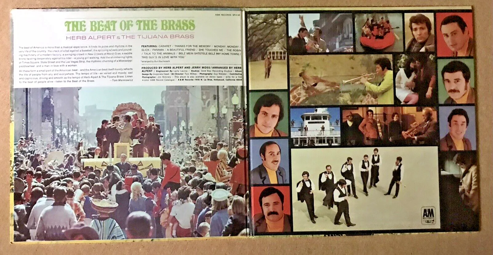 HERB ALPERT — SIGNED HERB ALPERT ALBUM COVER "THE BEAT OF THE BRASS" TIAJUANA BRASS, изображение 4