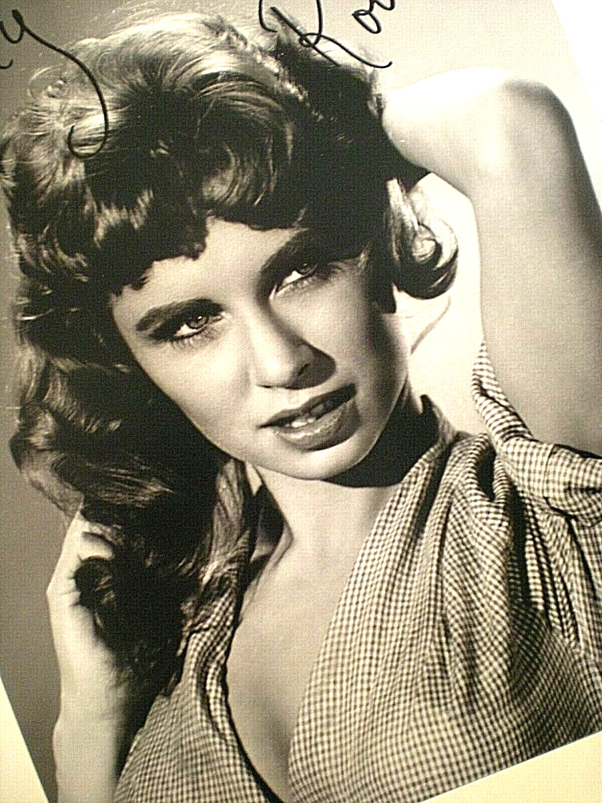 CINDY ROBBINS — SIGNED SEXY PHOTO CINDY ROBBINS -"I WAS A TEENAGE WEREWOLF"- MICHAEL LANDON BAS, изображение 3