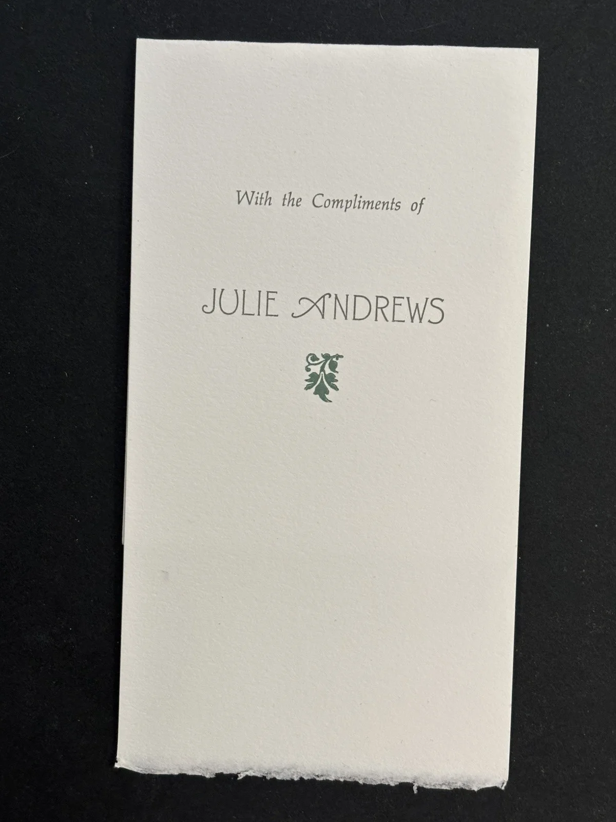 JULIE ANDREWS — JULIE ANDREWS SIGNED CARD-WITH COMPLIMENTS CARD-"THE SOUND OF MUSIC", изображение 4