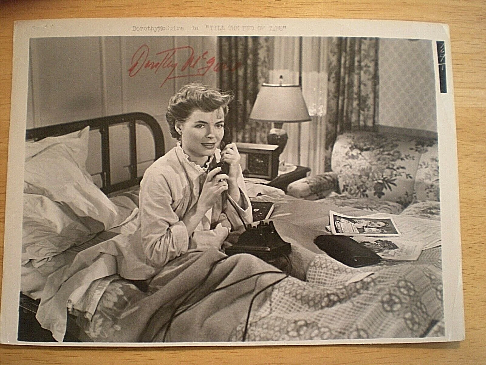 DOROTHY MCGUIRE — YOUNG VINTAGE PHOTO LATE DOROTHY MCGUIRE FROM "TILL THE END OF TIME" 1946, изображение 3
