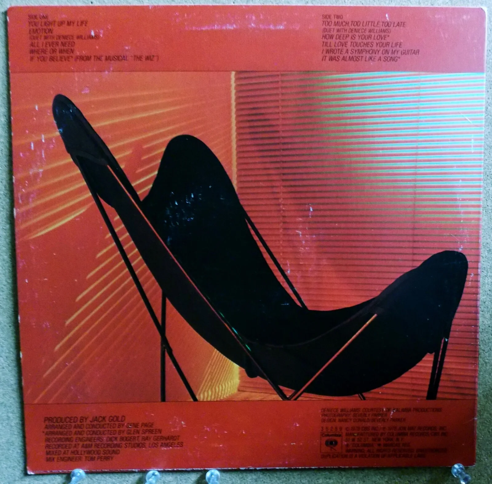 JONNY MATTHIS — SIGNED JOHNNY MATHIS ALBUM COVER " YOU LIGHTT UP MY LIFE " W/ VINYL, изображение 3