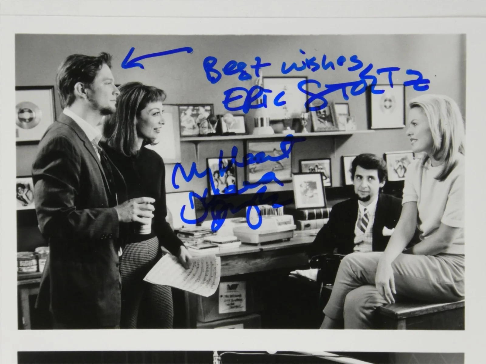 Eric Stoltz — Eric Stoltz Illeana Douglas Signed B&W 8x10 Promo Photo Grace Of My Heart, изображение 2