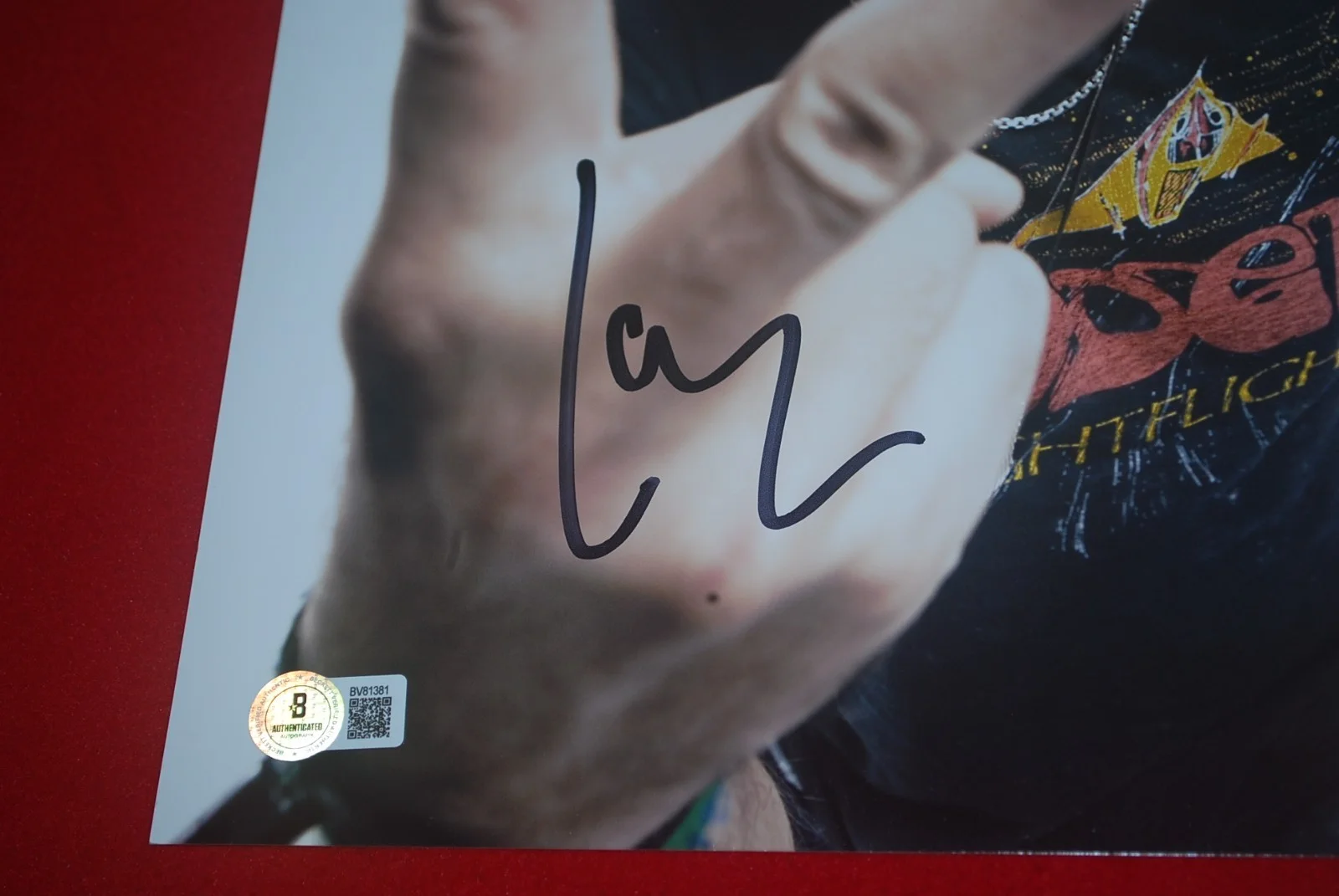 METALICA LARS ULRCH Signed 11X4 Photo Beckett COA BV81381, изображение 2