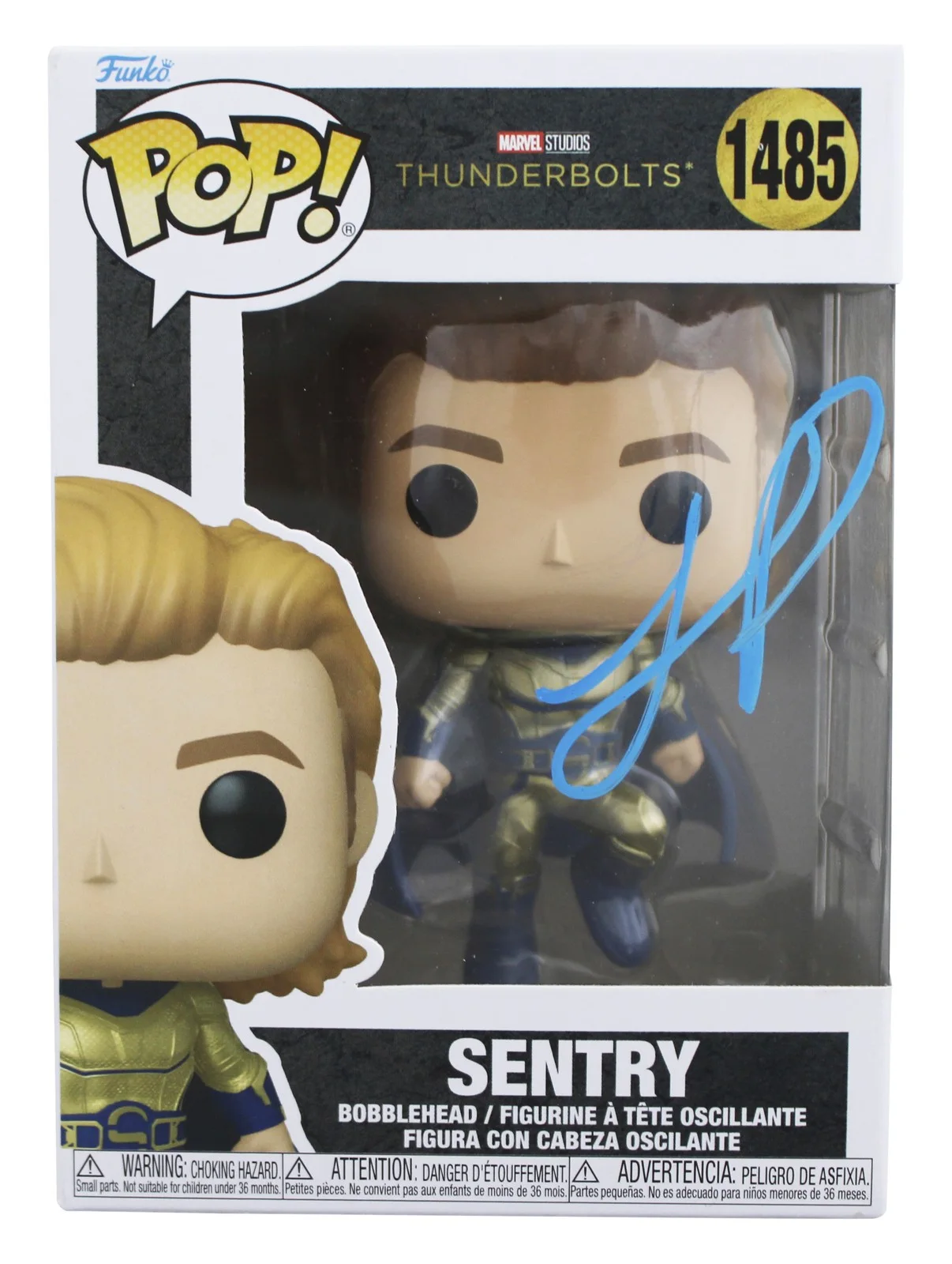 Lewis Pullman — Lewis Pullman Thunderbolts Signed #1485 Funko Pop Vinyl Figure BAS #BS28328