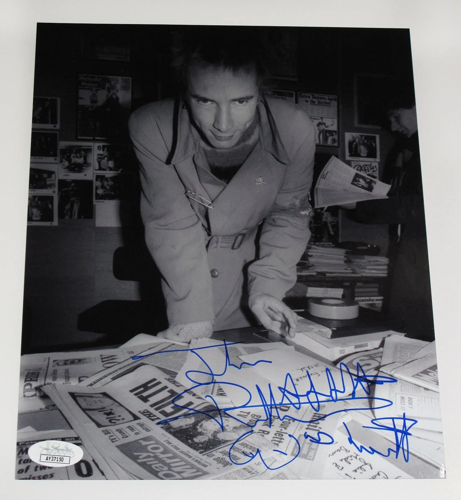 JOHNNY ROTTEN — Johnny Rotten signed 8x10 Photo JOHN LYDON SEX PISTOLS Inscription JSA COA Rare, изображение 5