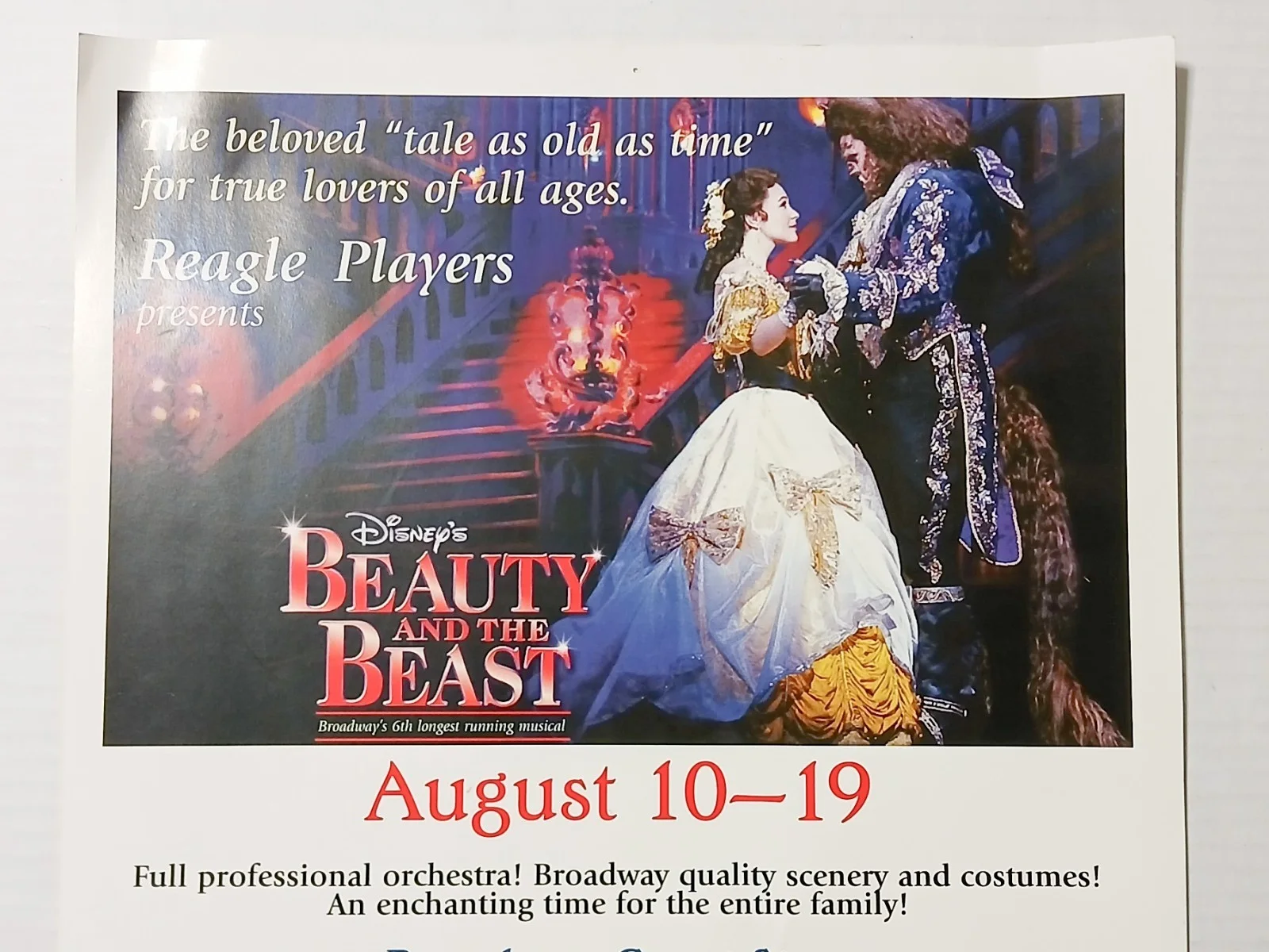 Fred Inkley — 2006 Broadway Disney's Beauty & the Beast Signed Poster Fred Inkley Edward Watts, image 5