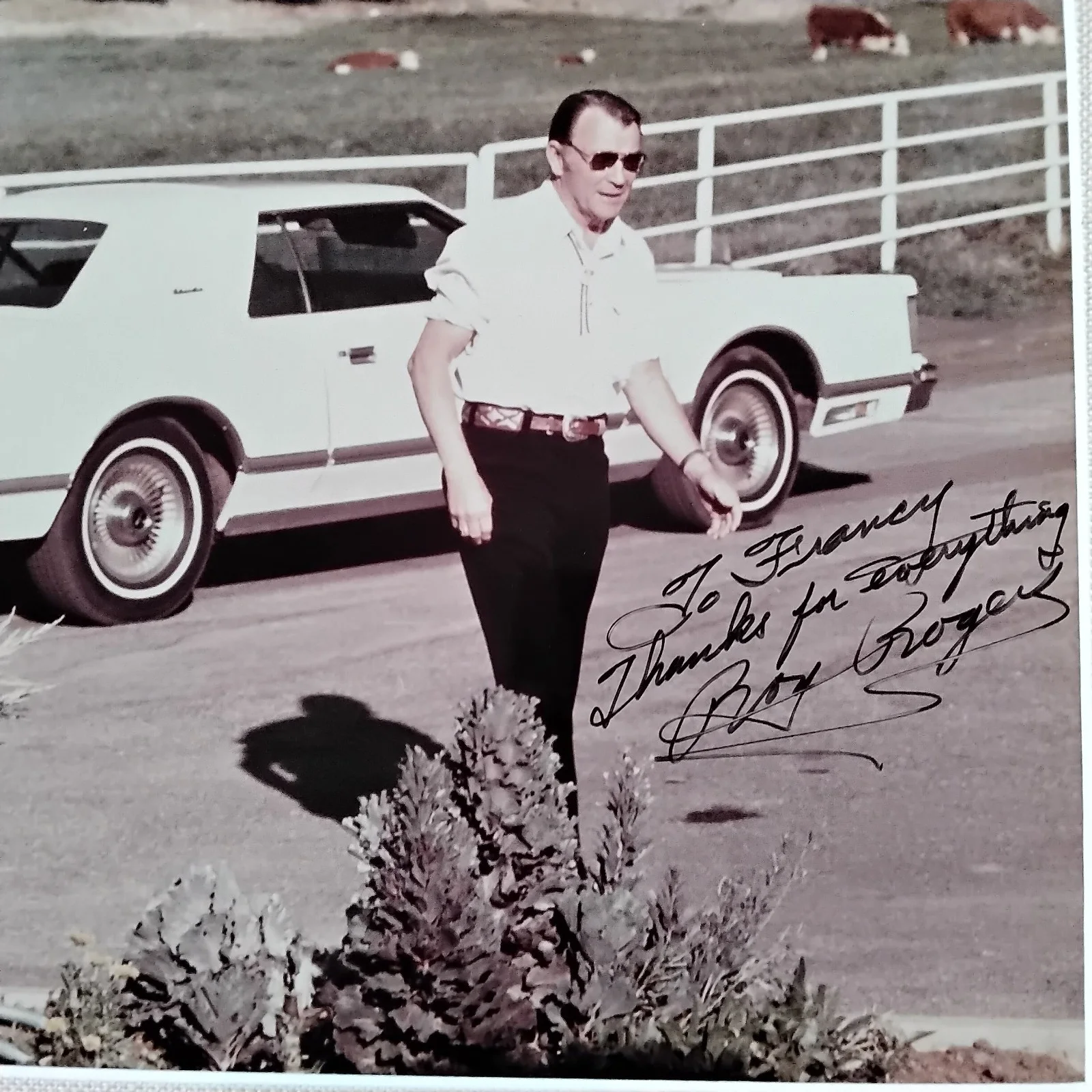 Roy Rogers SIGNED Matted Photo Movie TV Actor King of The Cowboys Westerns COA, изображение 3