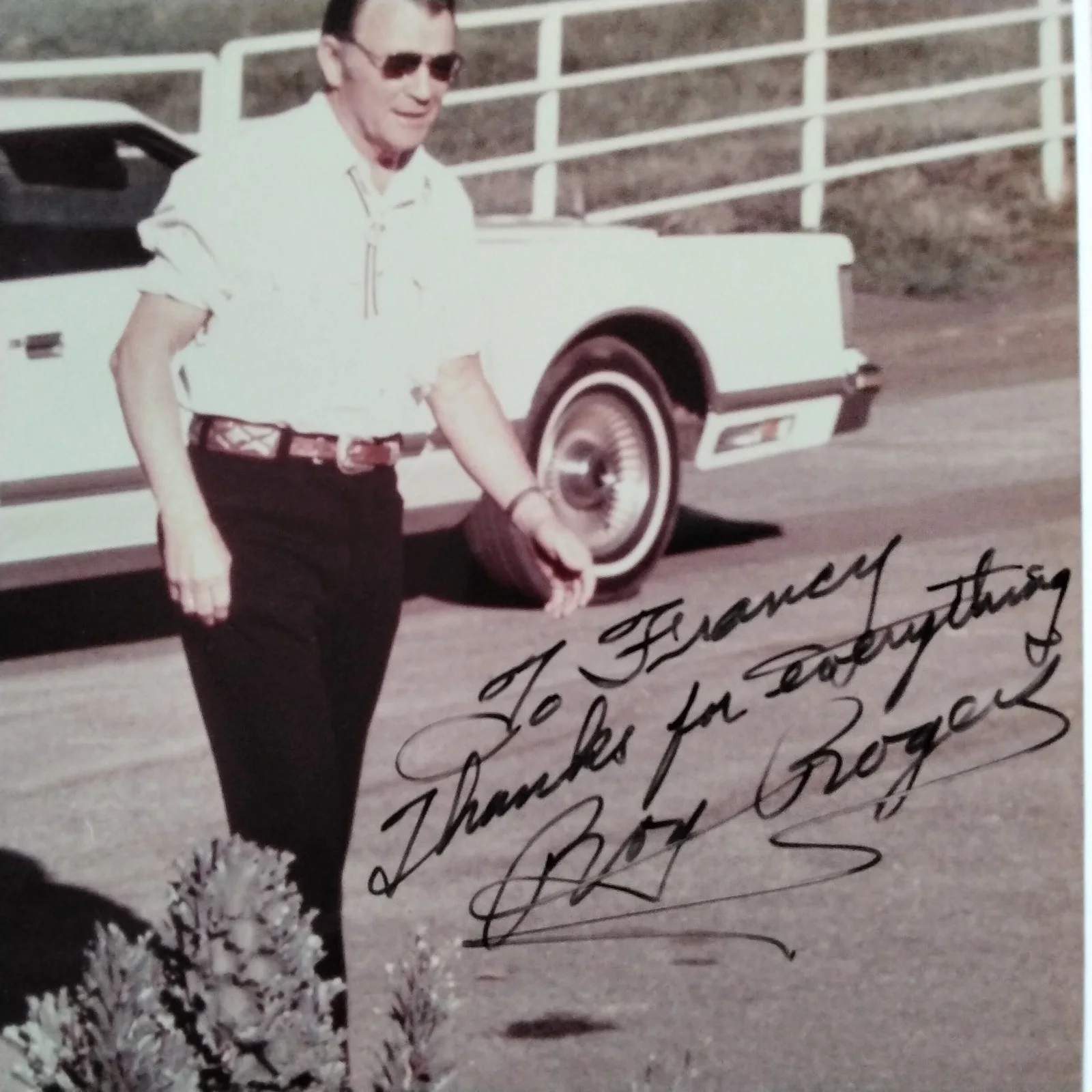 Roy Rogers SIGNED Matted Photo Movie TV Actor King of The Cowboys Westerns COA, изображение 4