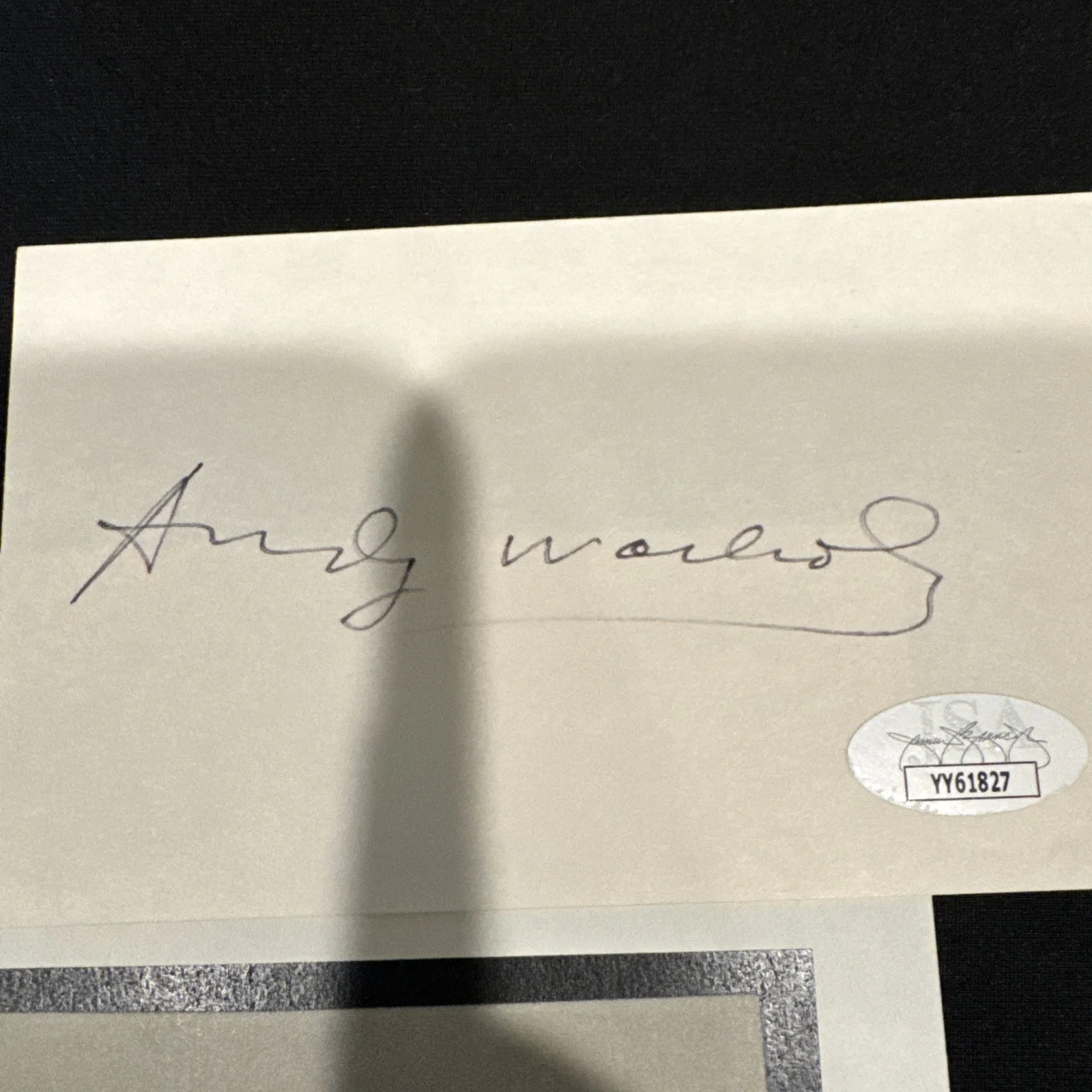ANDY WARHOL POP ARTIST CELEBRITY SIGNED CUT ON INDEX CARD JSA LOA, изображение 4