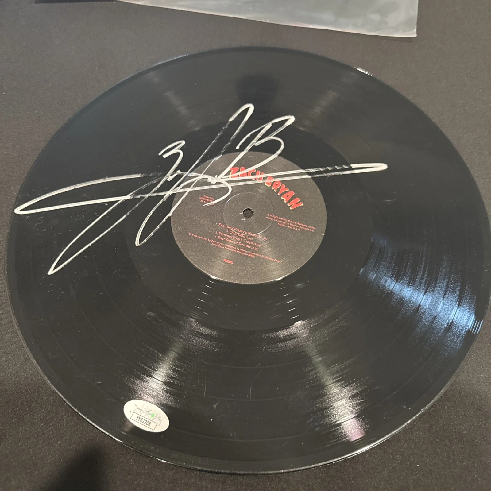 Zach Bryan — Zach Bryan Signed Autograph Album Vinyl Record LP Disc - Country Music JSA LOA