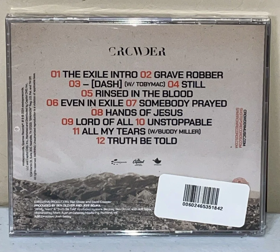 David Crowder The Exile Signed Autographed CD Sparrow Sixstep Records SEALED, image 3