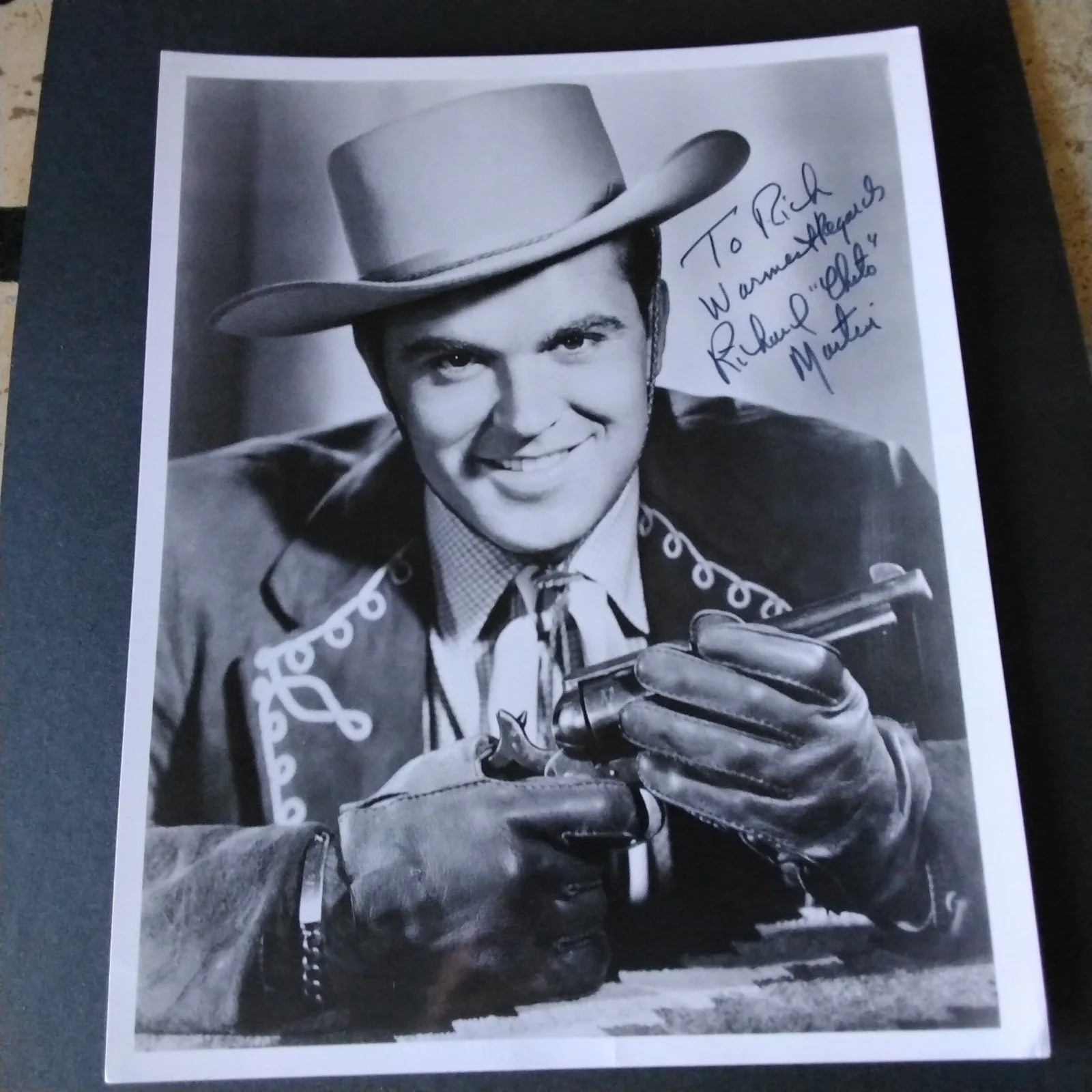 Richard "Chito" Martin SIGNED Photo 40s Movie TV Actor Bombardier Guns of Hate, изображение 2