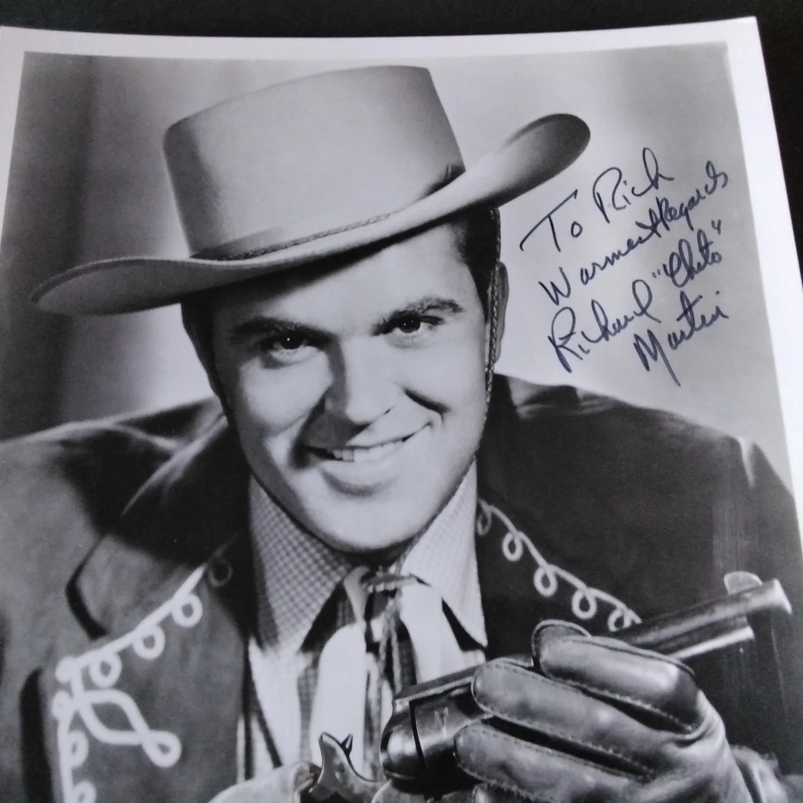Richard "Chito" Martin SIGNED Photo 40s Movie TV Actor Bombardier Guns of Hate, изображение 3