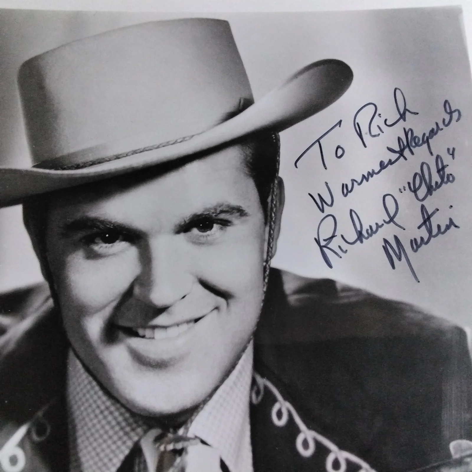 Richard "Chito" Martin SIGNED Photo 40s Movie TV Actor Bombardier Guns of Hate, изображение 4