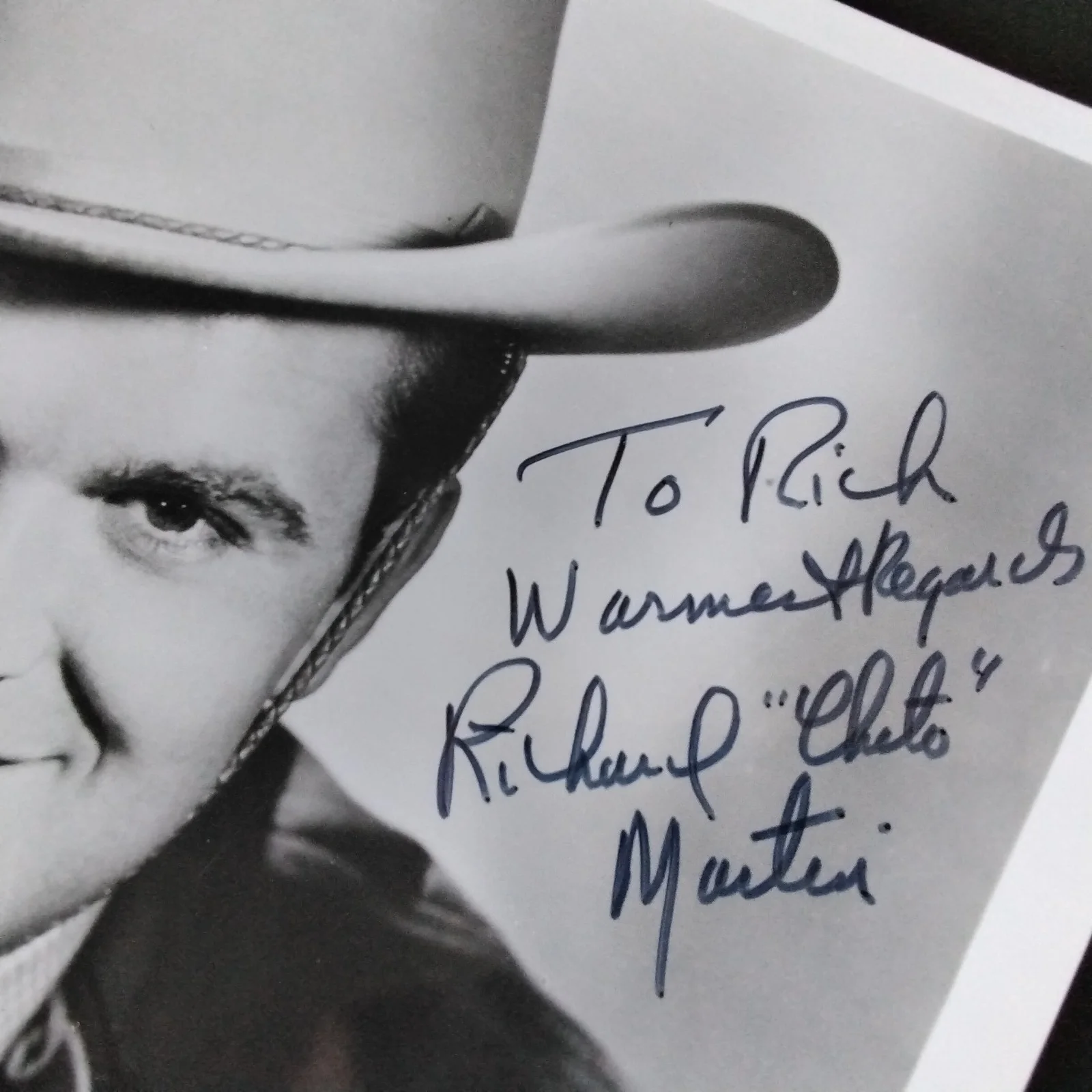 Richard "Chito" Martin SIGNED Photo 40s Movie TV Actor Bombardier Guns of Hate, изображение 5