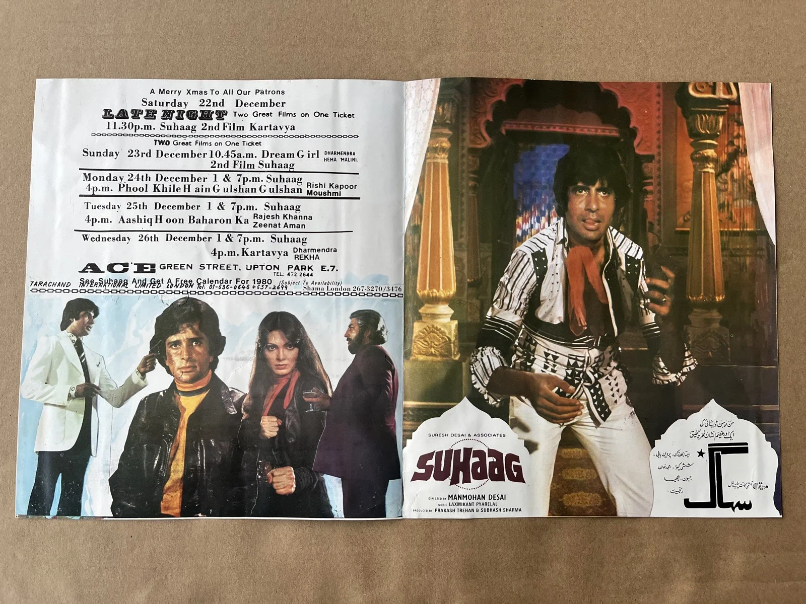SUHAAG (1979) Bollywood Hindi Indian FILM Poster / Flyer - AMITABH , SHASHI, изображение 3