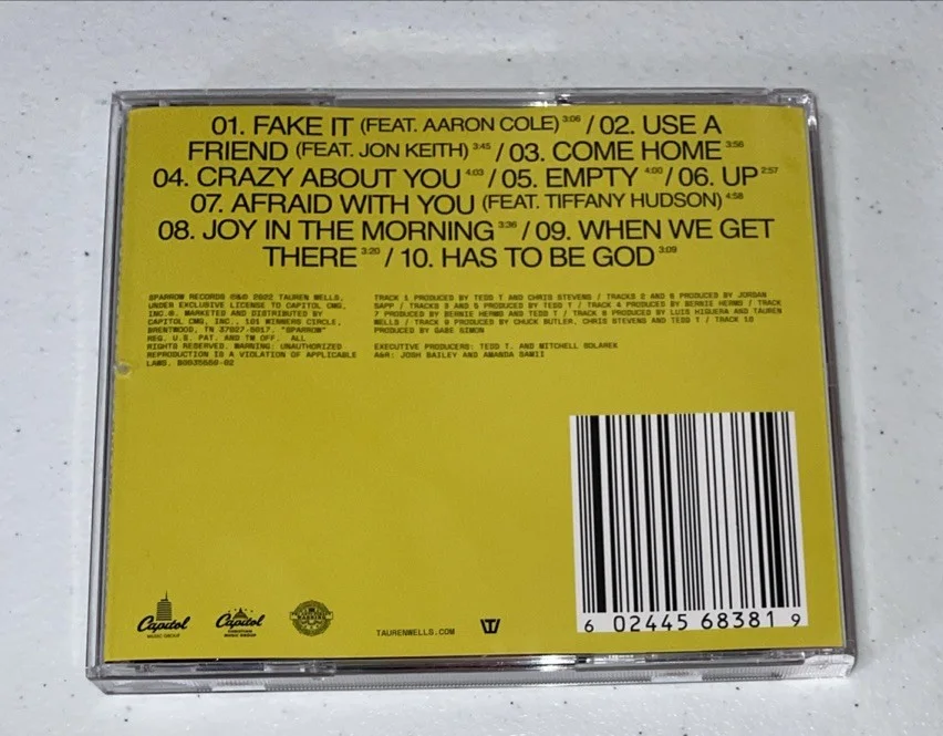 Signed Autographed Tauren Wells Joy In The Morning CD 10 Tracks, изображение 4