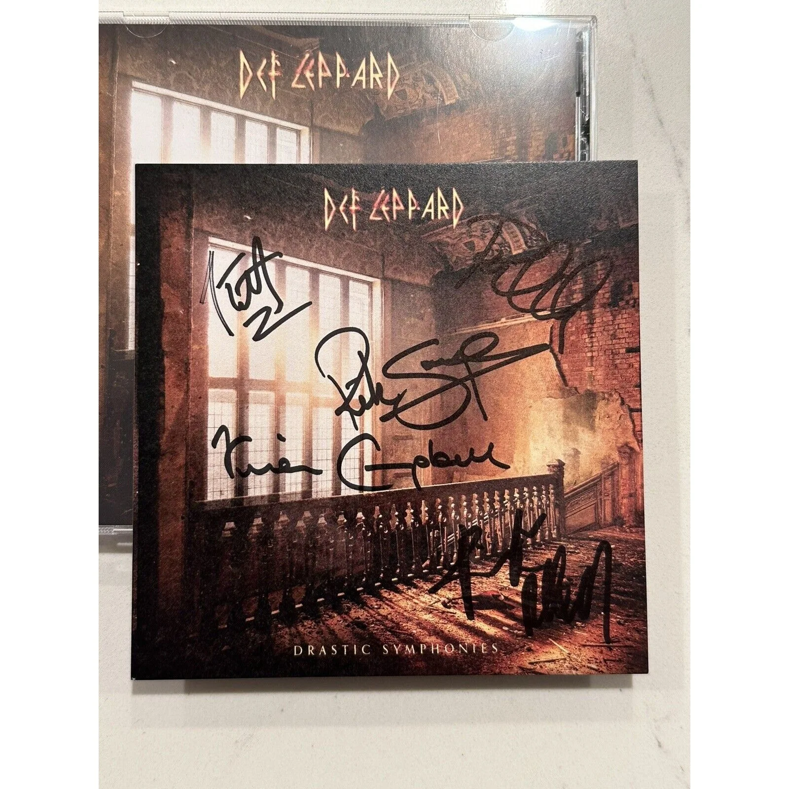 Def Leppard SIGNED Drastic Symphonies CD Autographed IN HAND Sold Out #2, image 2