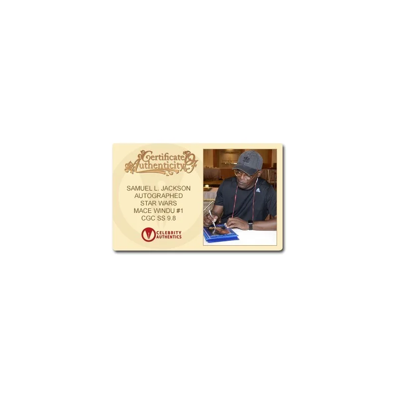 Samuel L. Jackson — Samuel L. Jackson Autograph 2017 Star Wars Mace Windu 1 Photo Varient CGC SS 9.8, image 2
