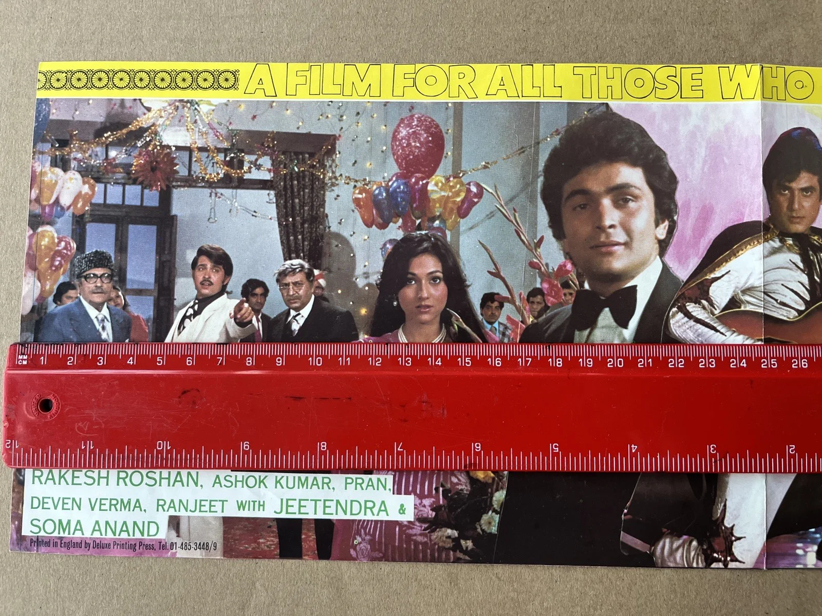 AAP KE DEEWANE (1980) Poster / Flyer BOLLYWOOD Indian Hindi FILM Rishi Kapoor, изображение 2