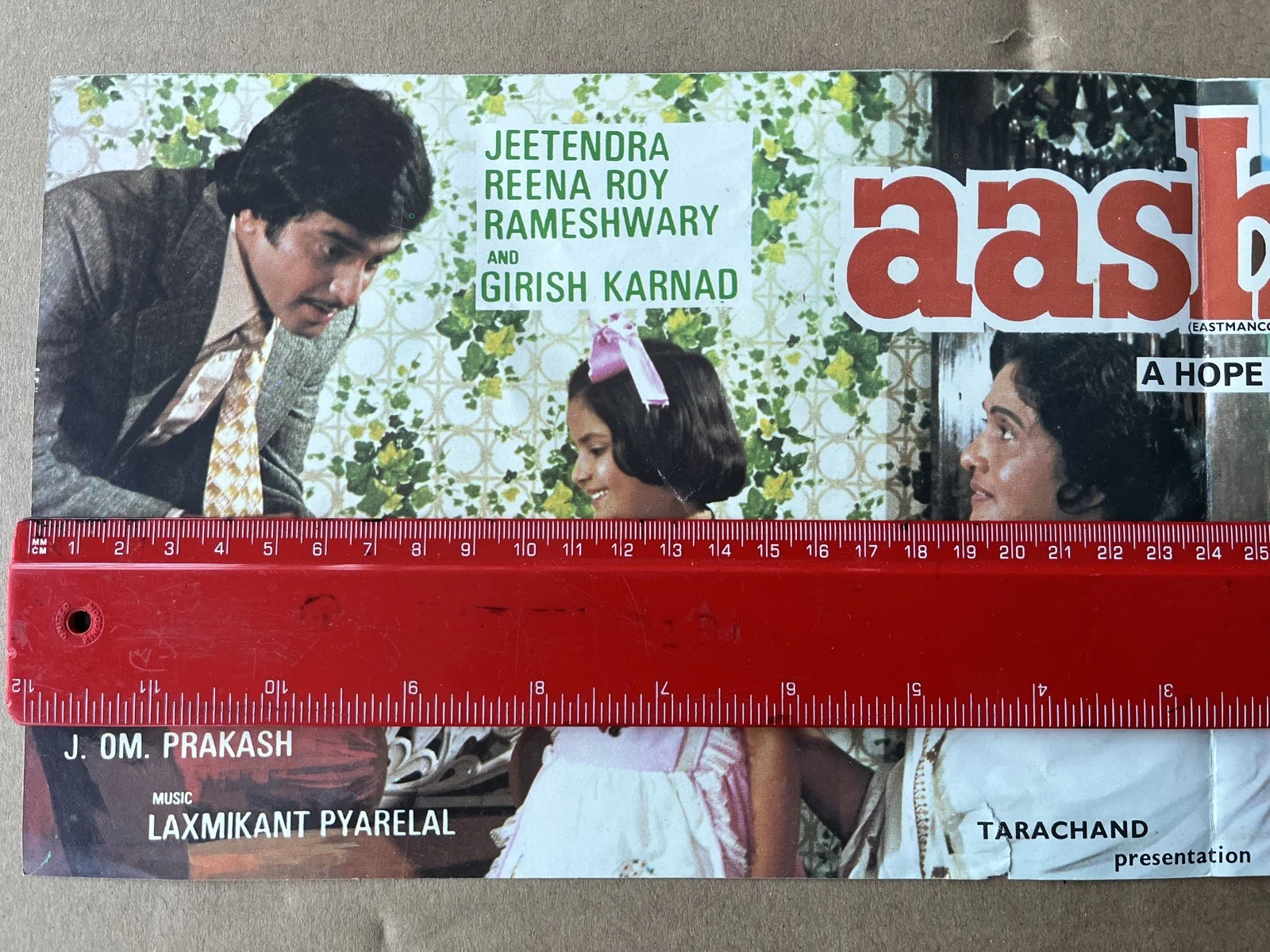 AASHA (1980) Poster / Flyer BOLLYWOOD Hindi Indian FILM - Jeetendra , Reena Roy, изображение 2