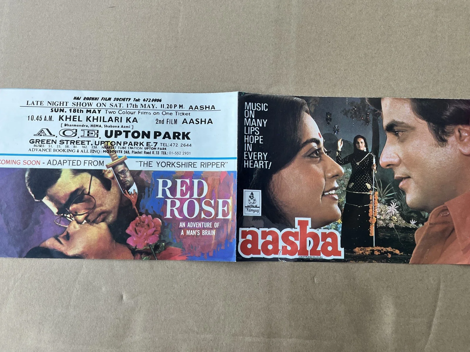 AASHA (1980) Poster / Flyer BOLLYWOOD Hindi Indian FILM - Jeetendra , Reena Roy, изображение 4