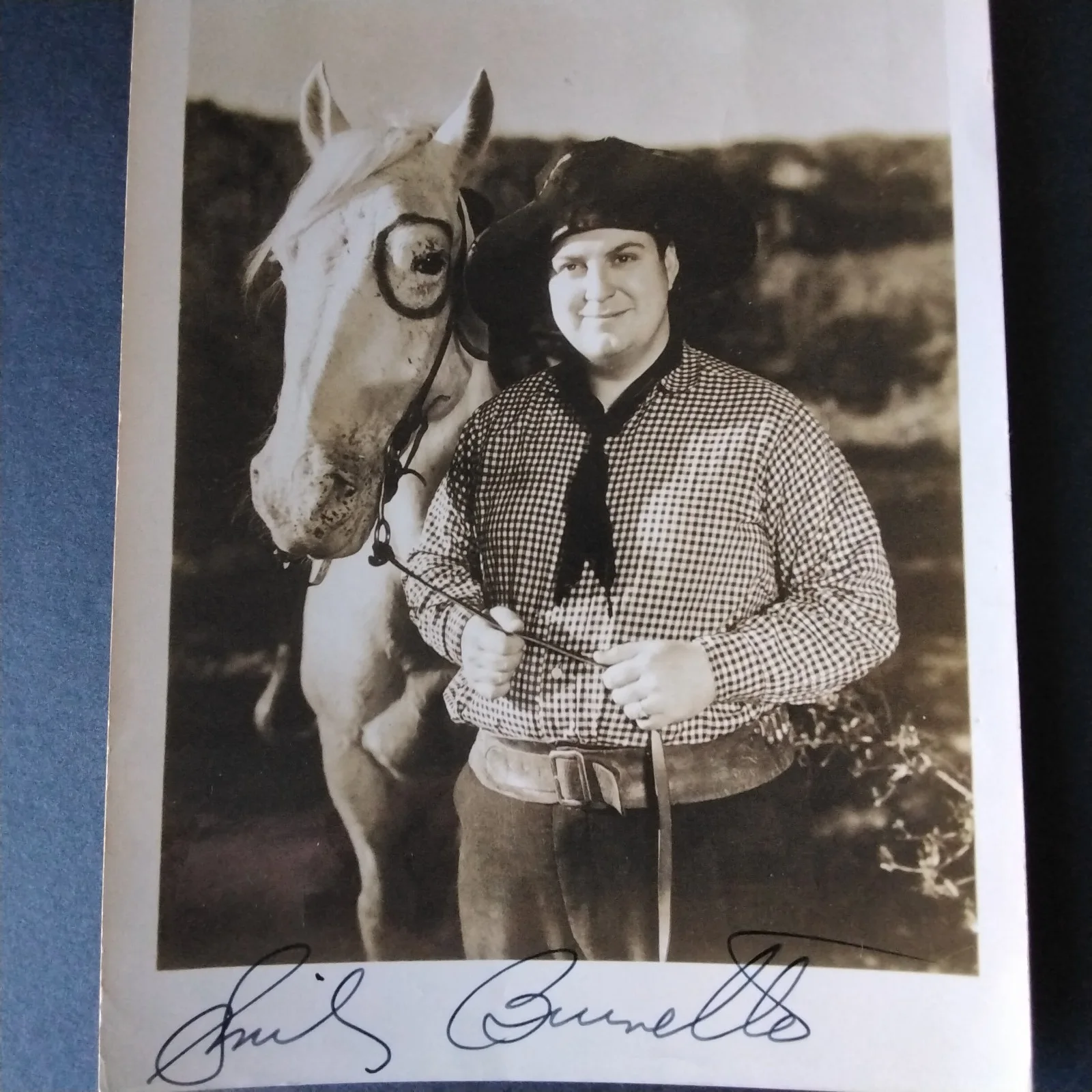 Smiley Burnette SIGNED Photo B Movie TV Actor Green Acres Gene Autry Westerns, изображение 2