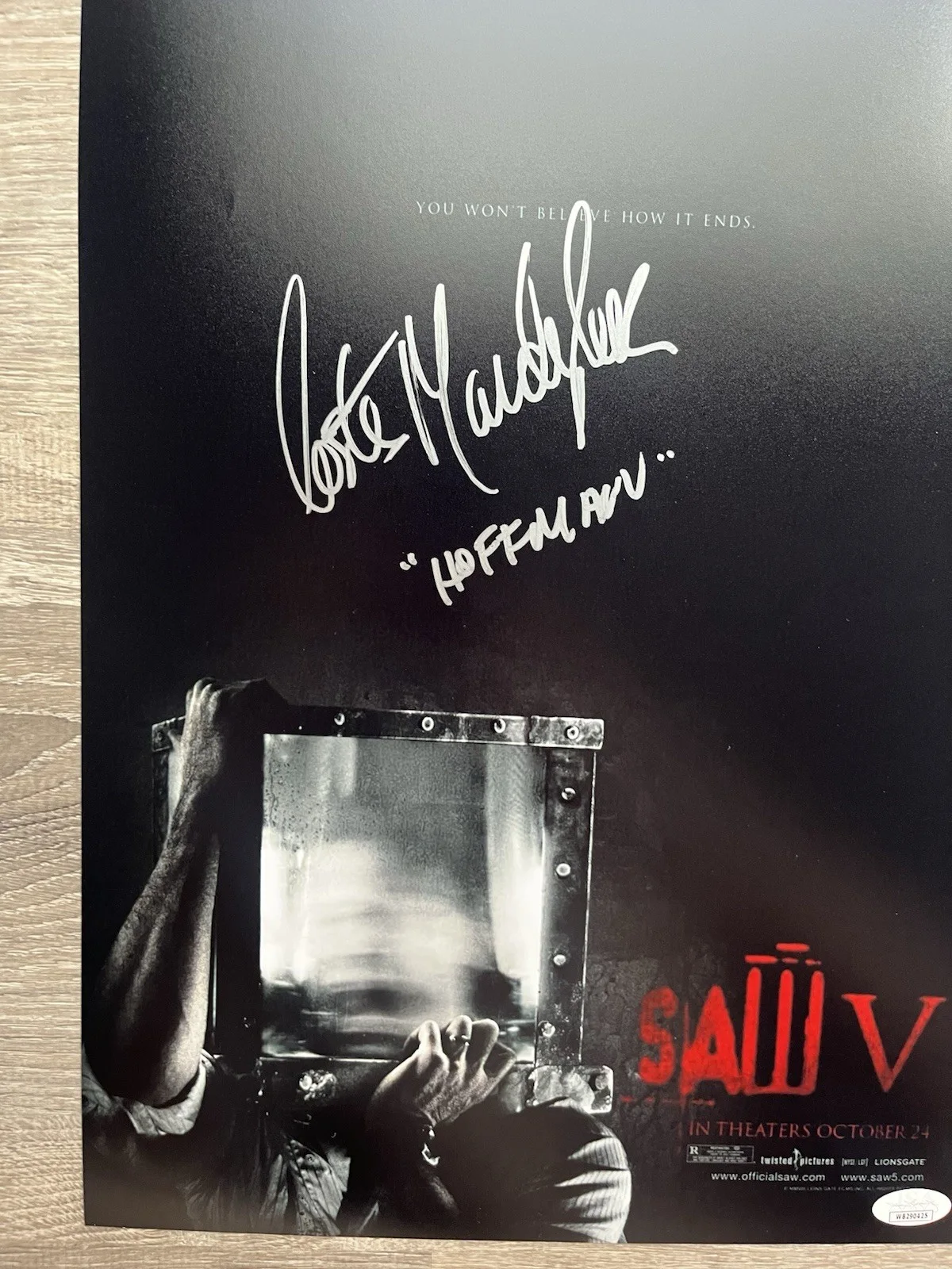 Costas Mandylor — Costas Mandylor Signed Saw V 11x17 Photo JSA COA Detective Hoffman Jigsaw, image 3