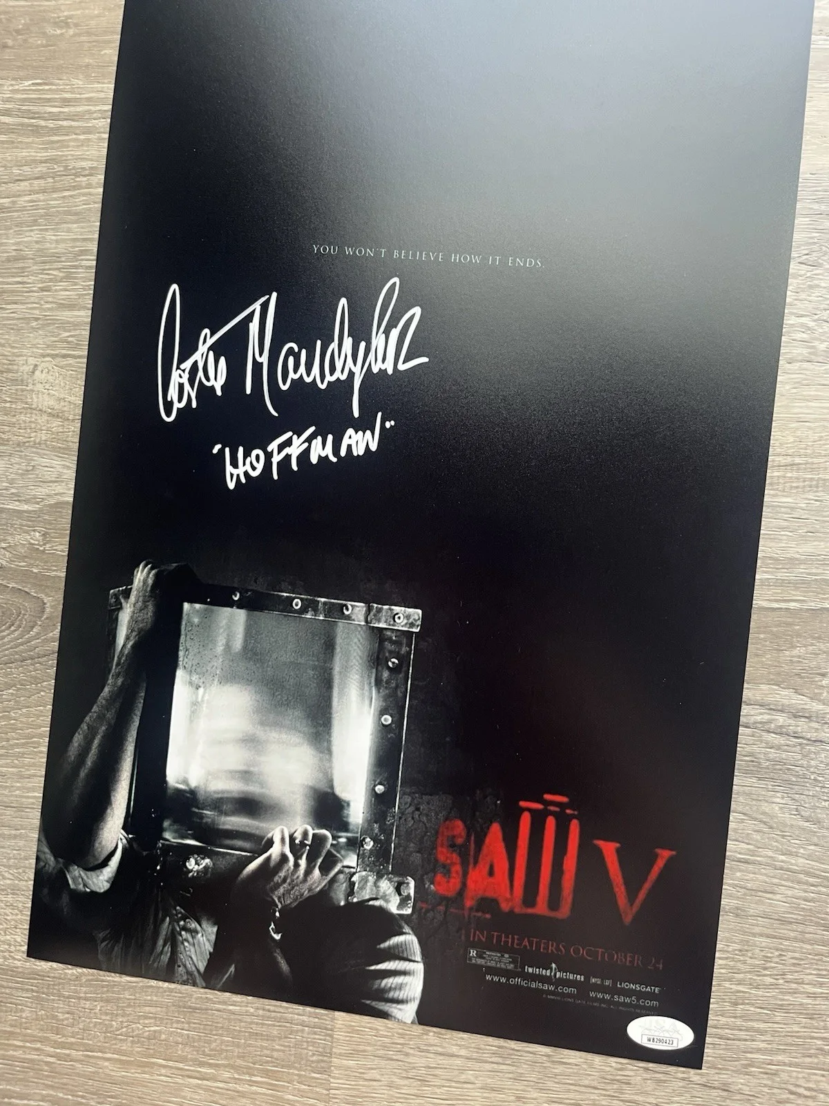 Costas Mandylor — Costas Mandylor Signed Saw V 11x17 Photo JSA COA Detective Hoffman Jigsaw, image 5
