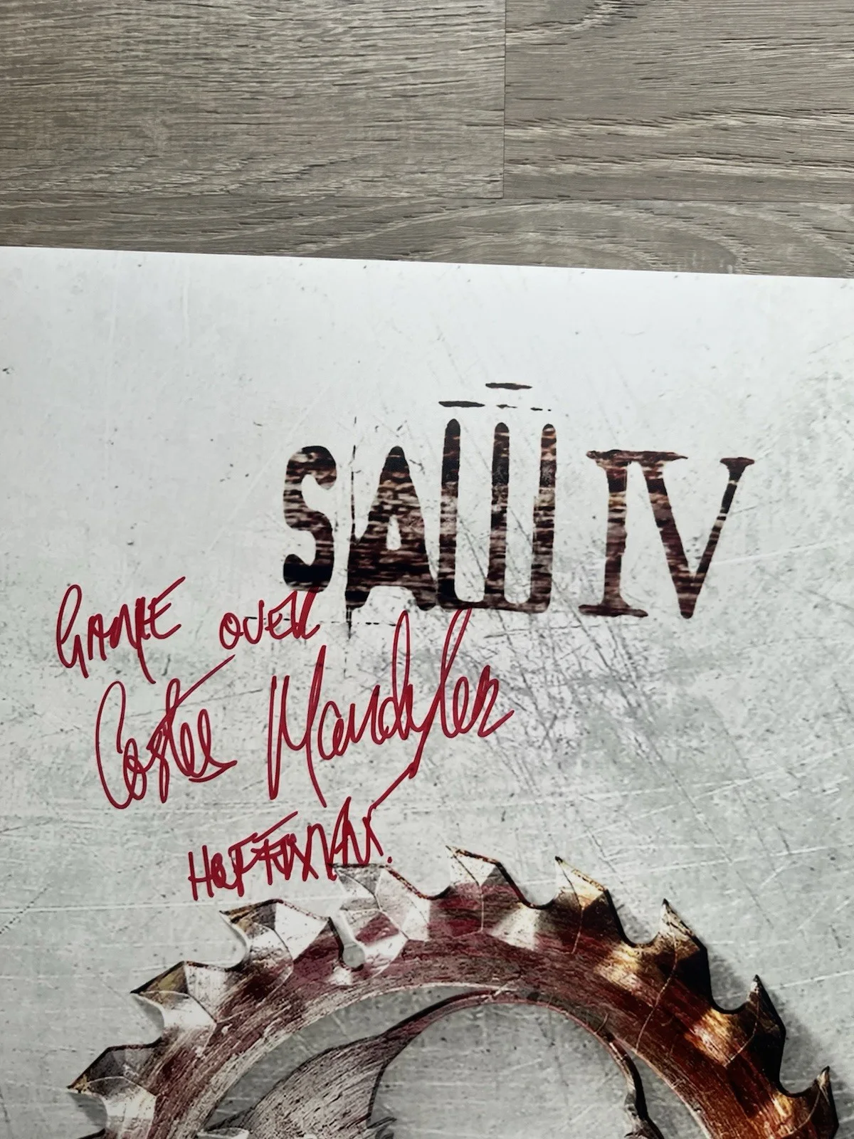 Costas Mandylor — Costas Mandylor Signed Saw IV 11x17 Photo JSA COA Detective Hoffman Jigsaw, изображение 3