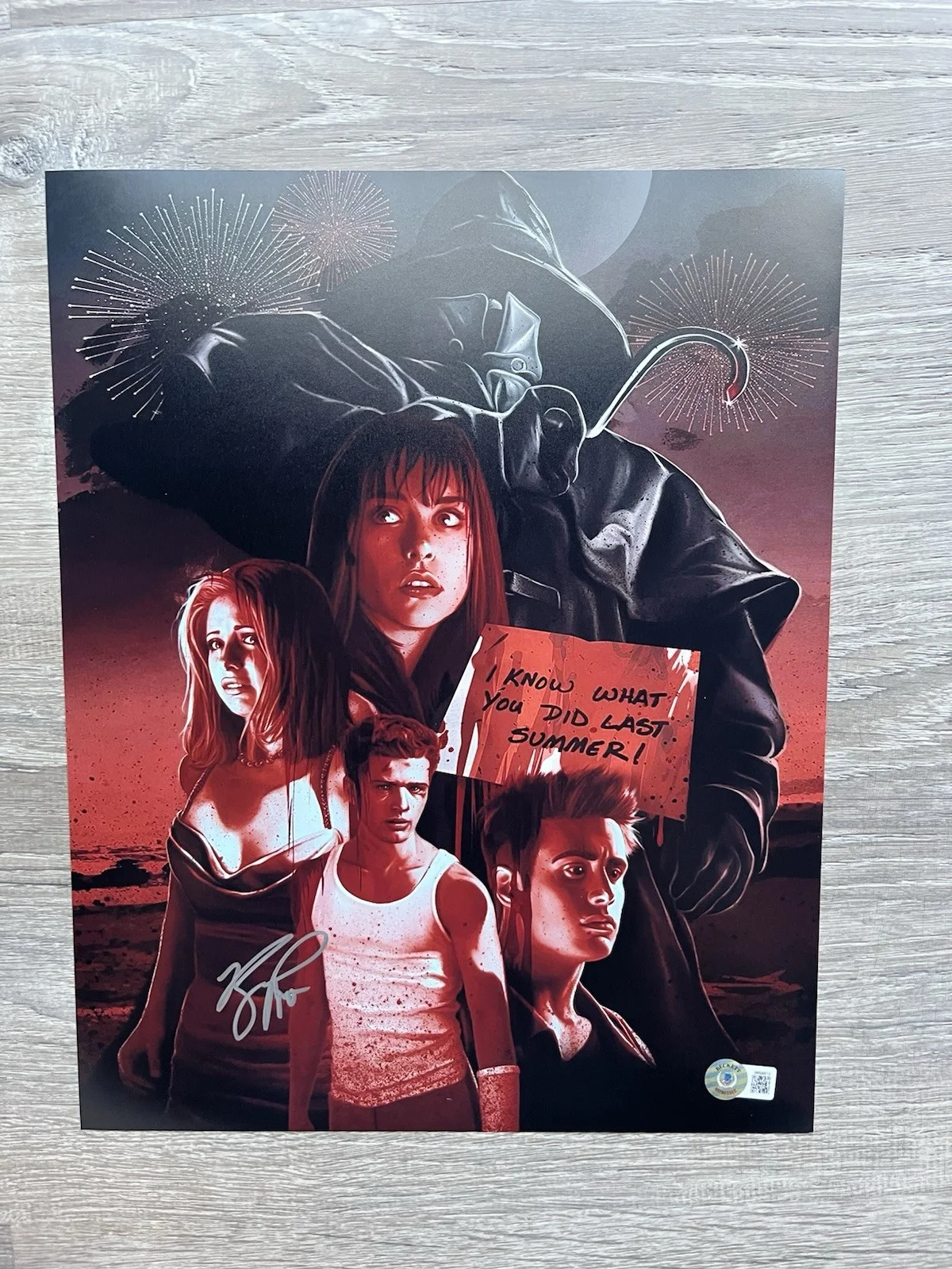 Ryan Phillippe Signed I Know What You Did Last Summer 11x14 Photo Beckett COA, image 2