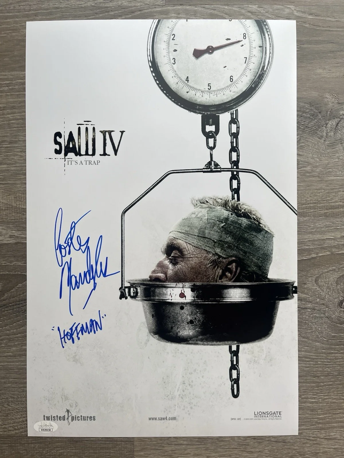 Costas Mandylor — Costas Mandylor Signed Saw IV 11x17 Photo JSA COA Detective Hoffman Jigsaw, image 2
