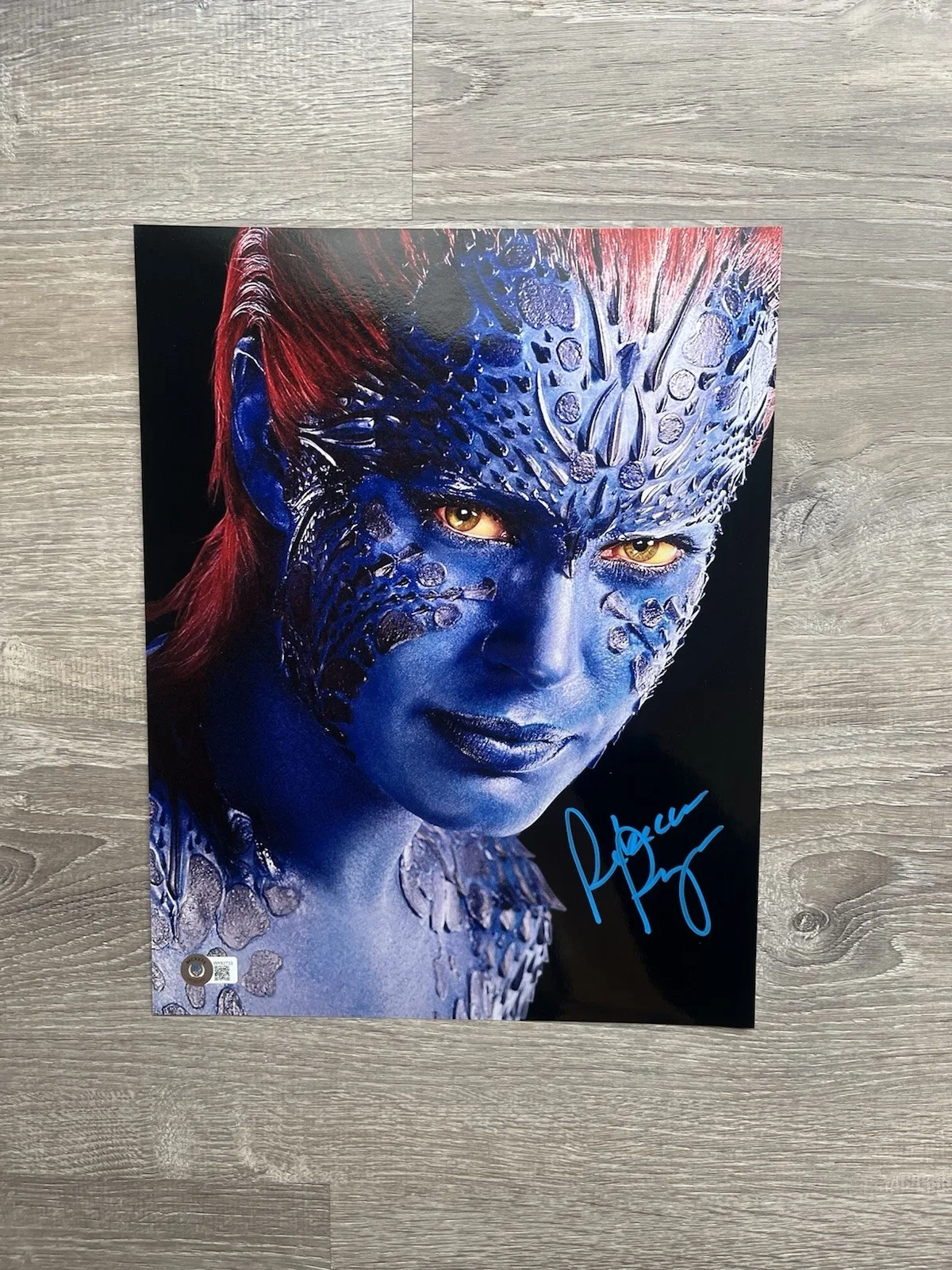 Rebecca Romijn — Rebecca Romijn Signed Mystique Metallic 11x14 Photo Beckett COA X-Men Marvel, изображение 2