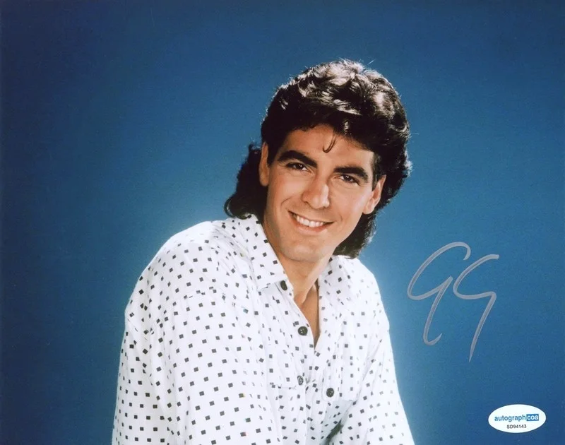 George Clooney — *FACTS OF LIFE & ER* George Clooney Signed 8x10 Autograph ACOA