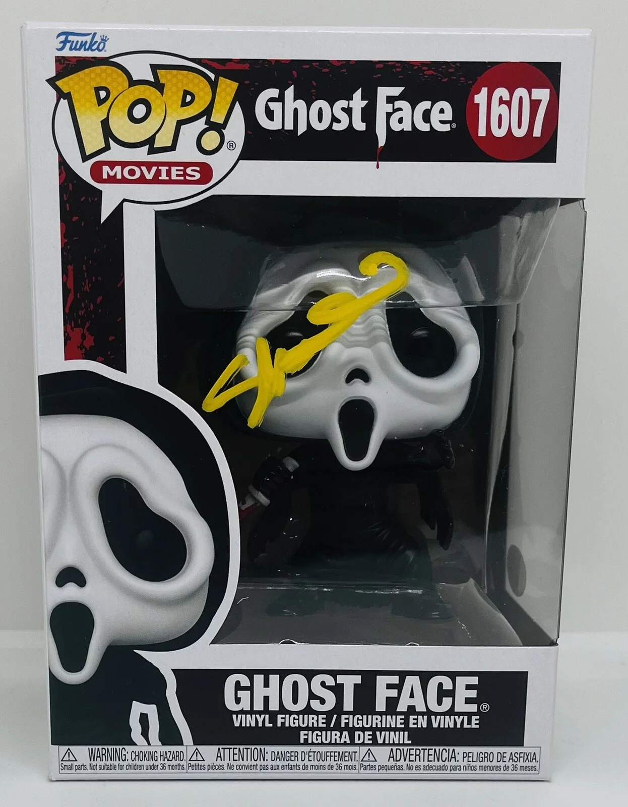 SKEET ULRICH — SKEET ULRICH SIGNED GHOSTFACE POP FUNKO FIGURE SCREAM MOVIE BILLY LOOMIS JSA COA, изображение 2